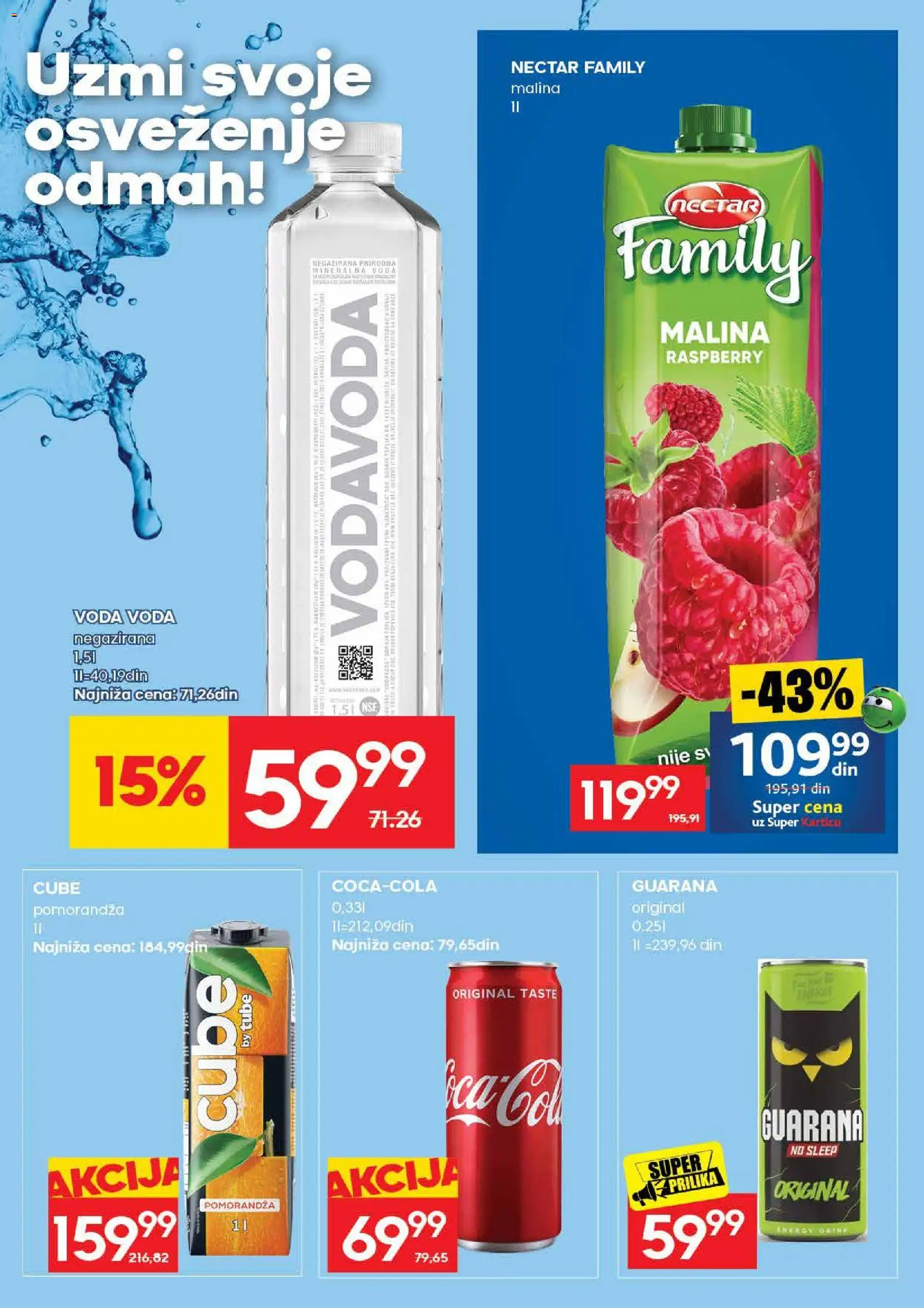 Mercator katalog - važi od 04.06.2026 | Strana: 25 | Proizvode: Pomorandza, Malina, Guarana, Mineralna voda