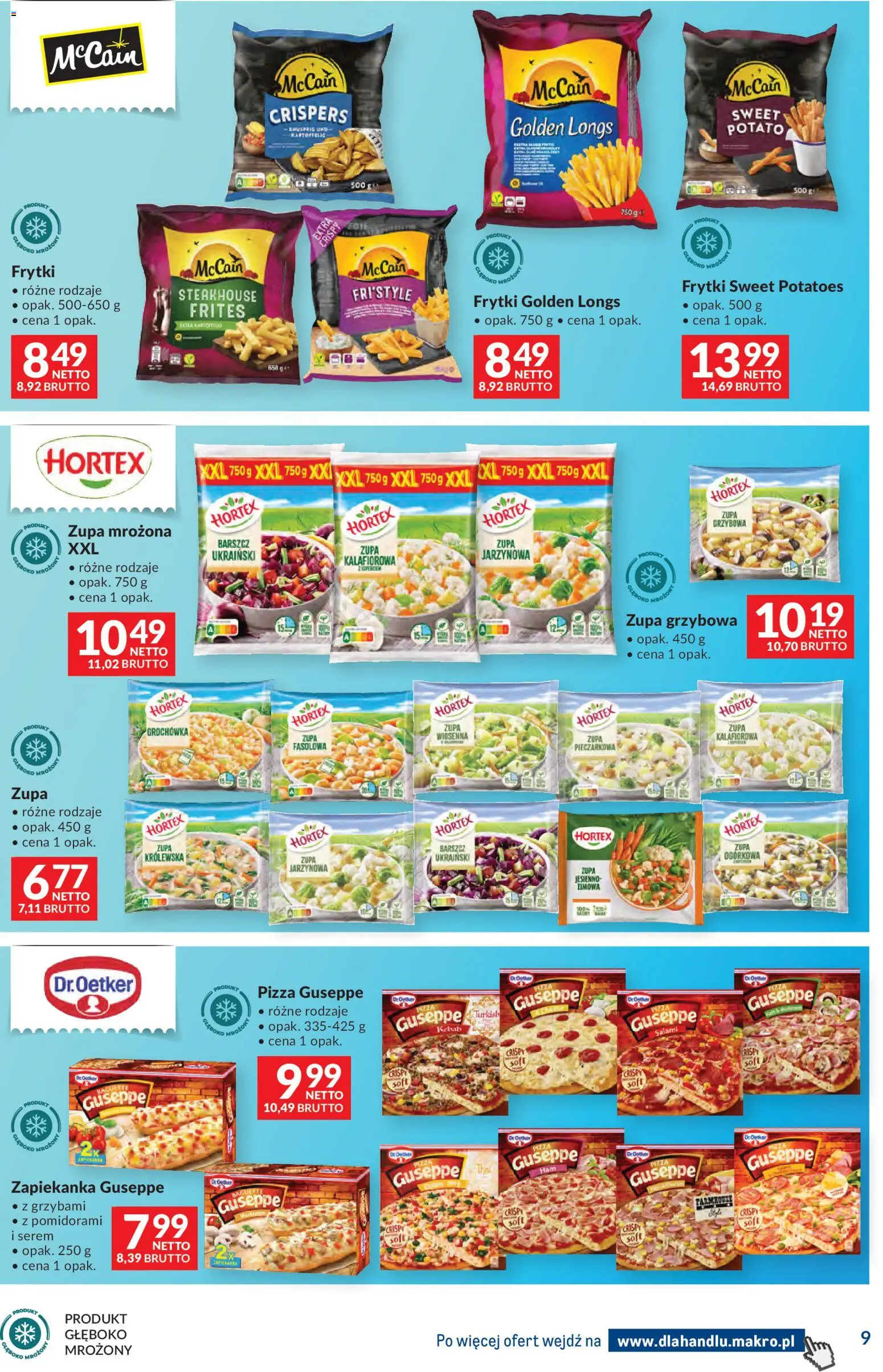 Makro gazetka - Dystrybucja do sklepów od 01.09.2026 | Strona: 9 | Produkty: Barszcz, Kebab, Pizza guseppe, Zupa mrożona