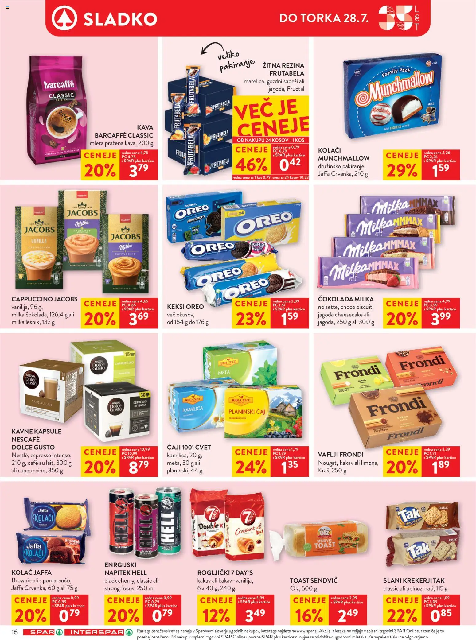 Novi Spar katalog ponudbe – veljaven od 22.07.2026 | Stran: 22 | Izdelki: Vaflji, Kos, Kakav, Kava