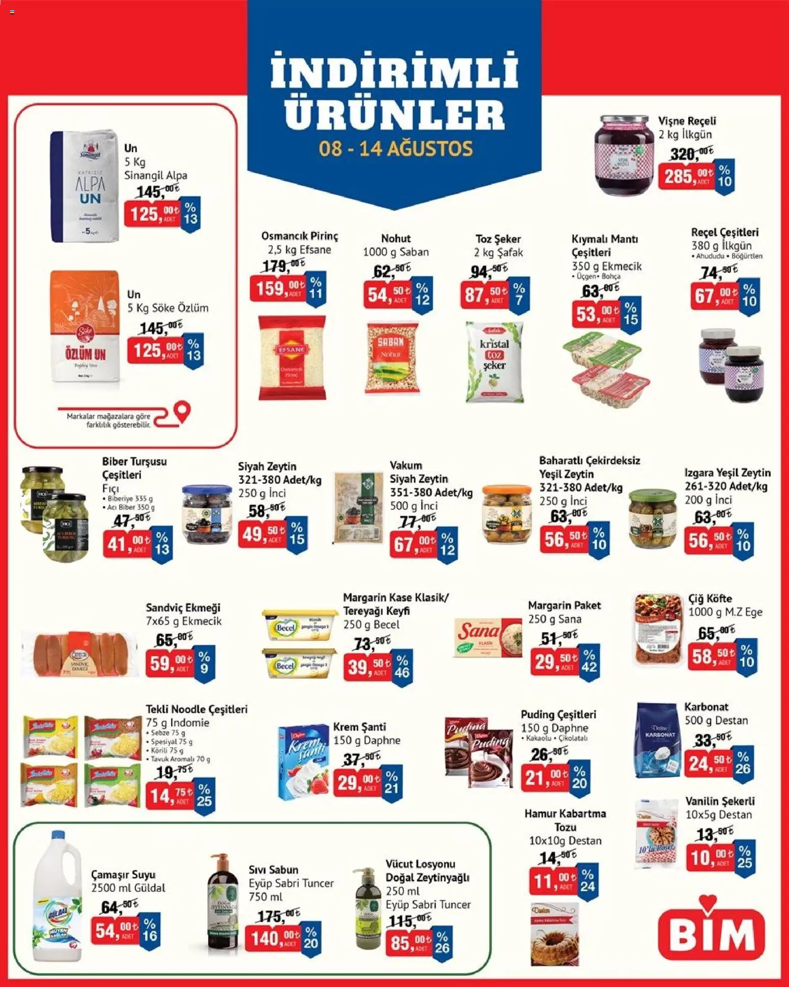 BİM Katalog - 08 Ağustos 2026 tarihinden itibaren geçerlidir | Sayfa: 1