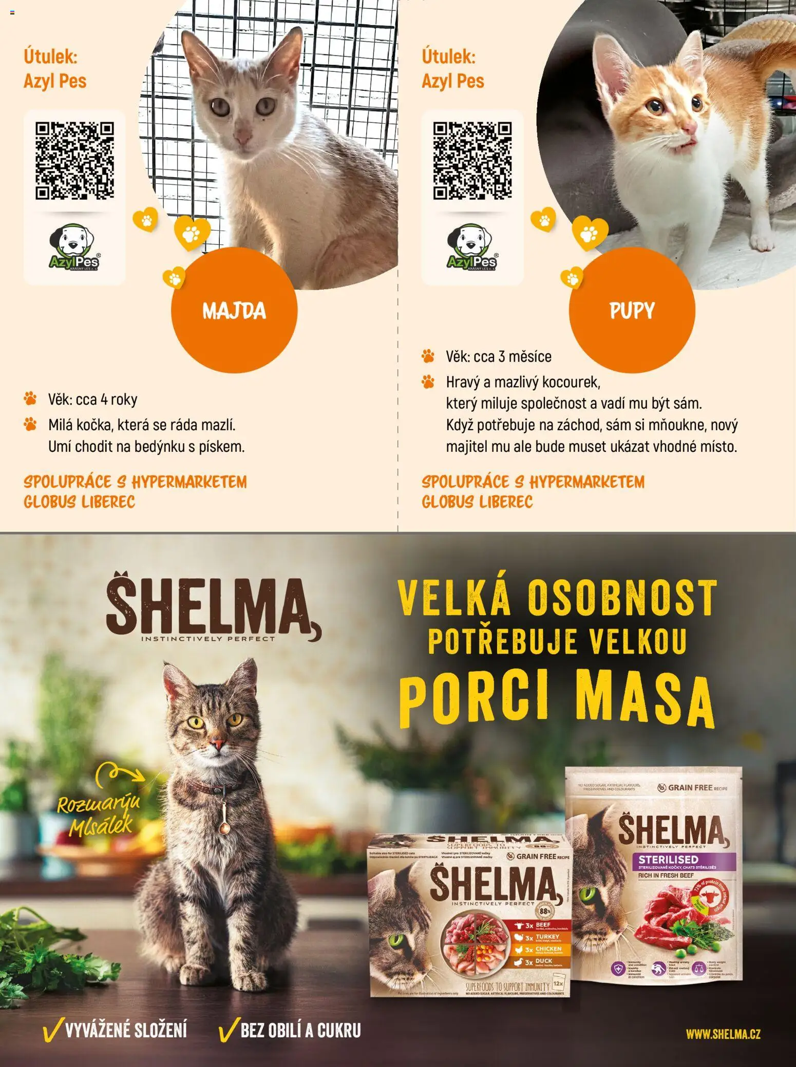 Globus leták - Darujte druhou šanci od 07.09.2026 | Strana: 8 | Produkty: Globus, Mila, Pes
