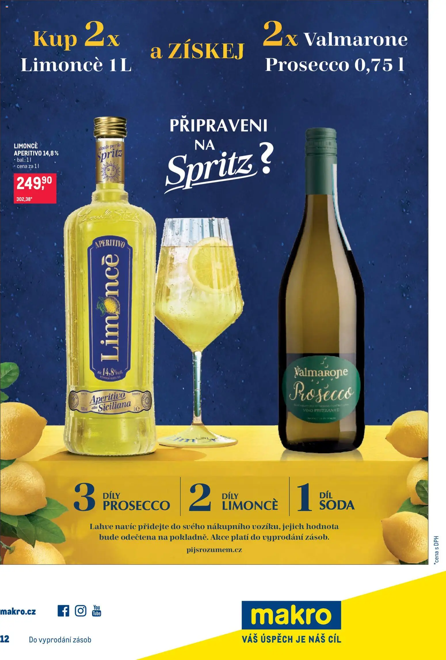 Makro leták - Pro milovníky jídla od 20.05.2026 | Strana: 27 | Produkty: Prosecco, Víno, Spritz, Lahve