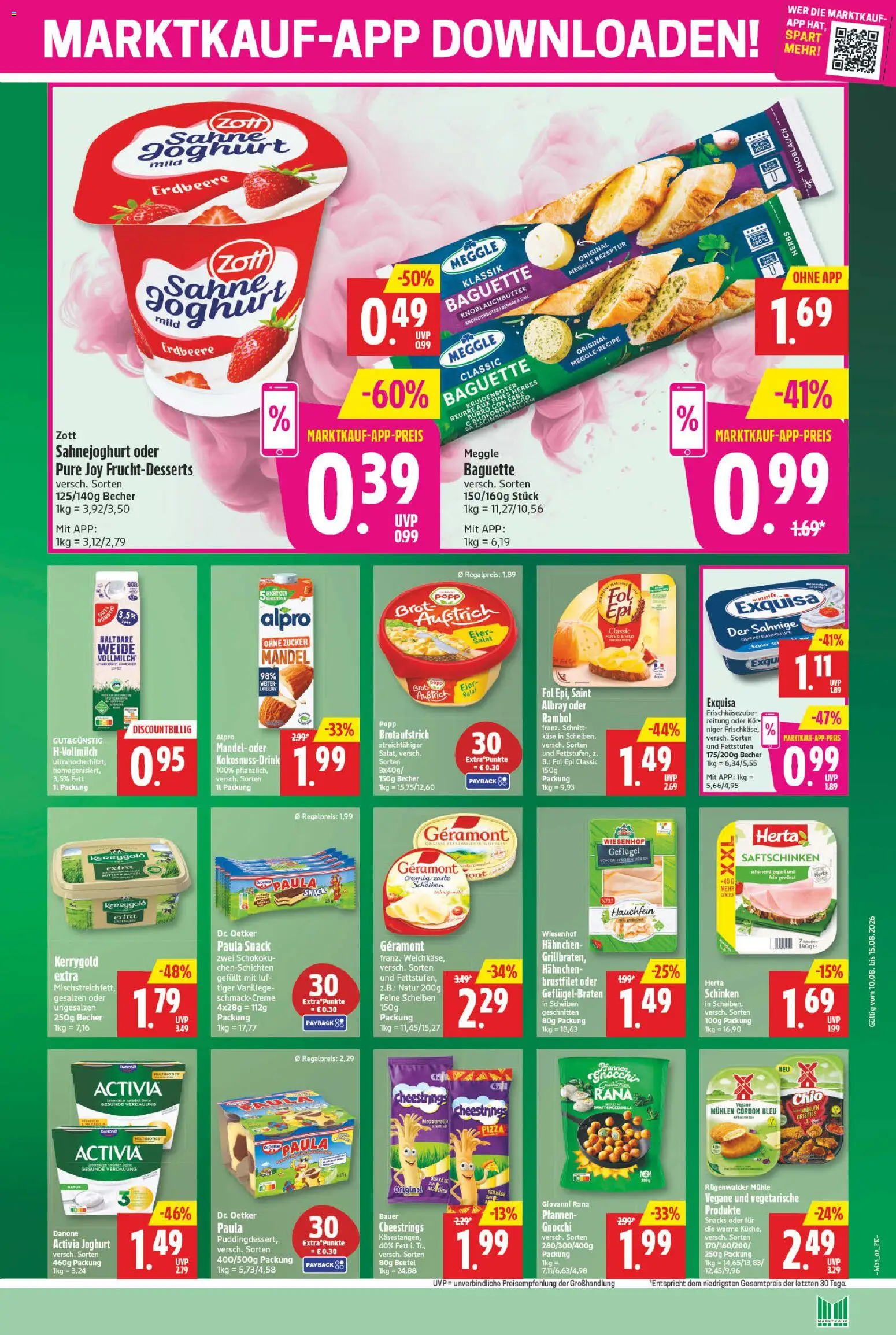 Marktkauf Prospekt – gültig ab 10.08.2026 | Seite: 9 | Produkte: Geramont, Mühle, Mozzarella, Zucker
