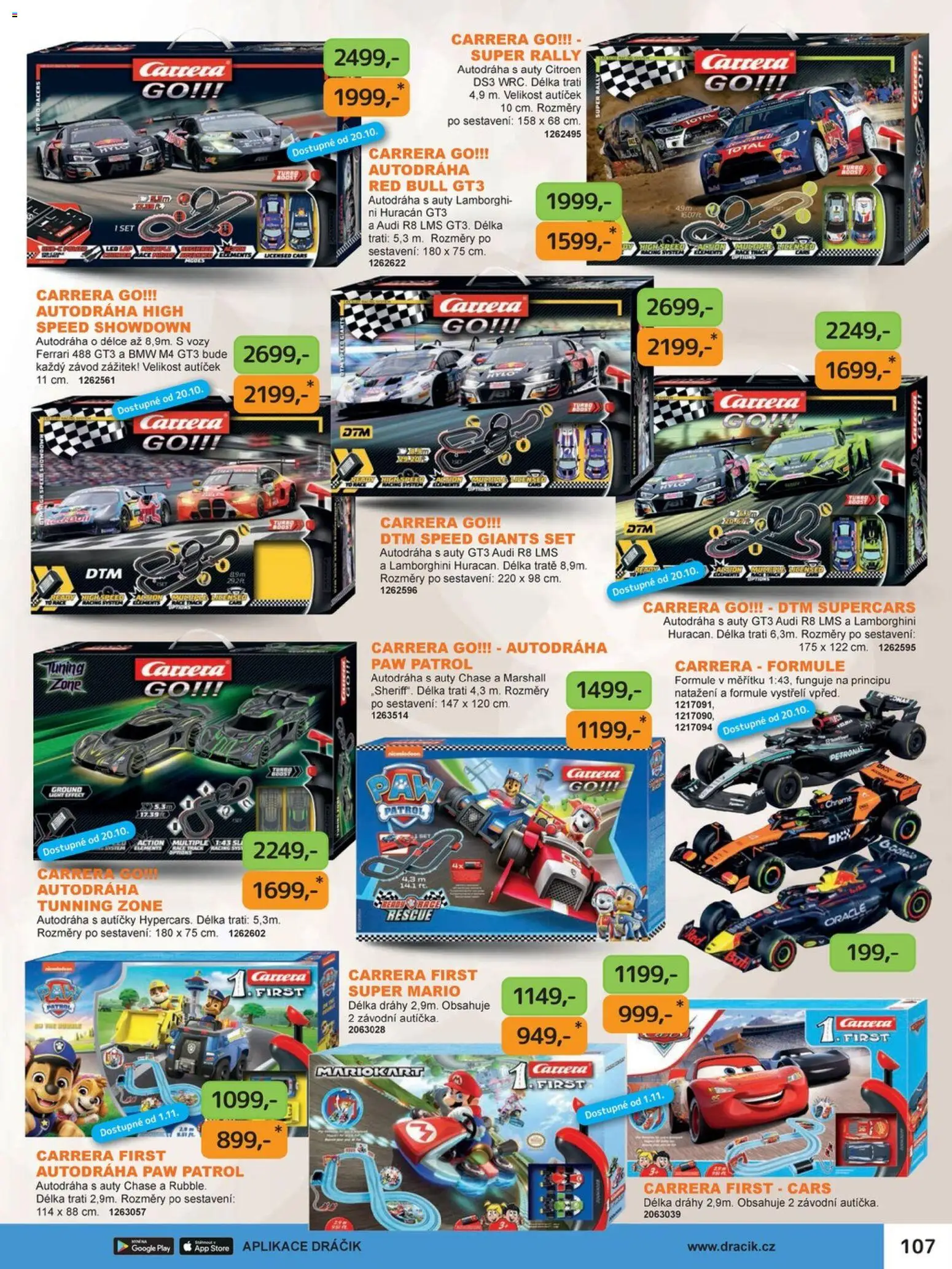 Dráčik katalog - Vánoce od 08.10.2026 | Strana: 107 | Produkty: Autodráha, Red Bull, LED