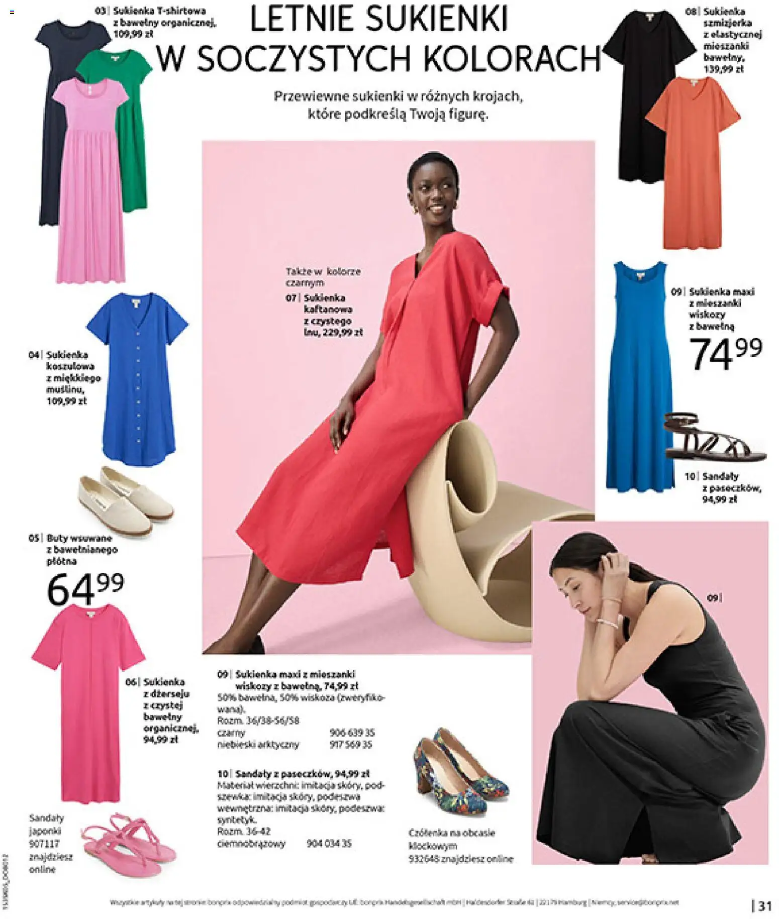 BonPrix Katalog od 18.05.2026 | Strona: 33 | Produkty: Sandały, Buty, Sukienka, Japonki