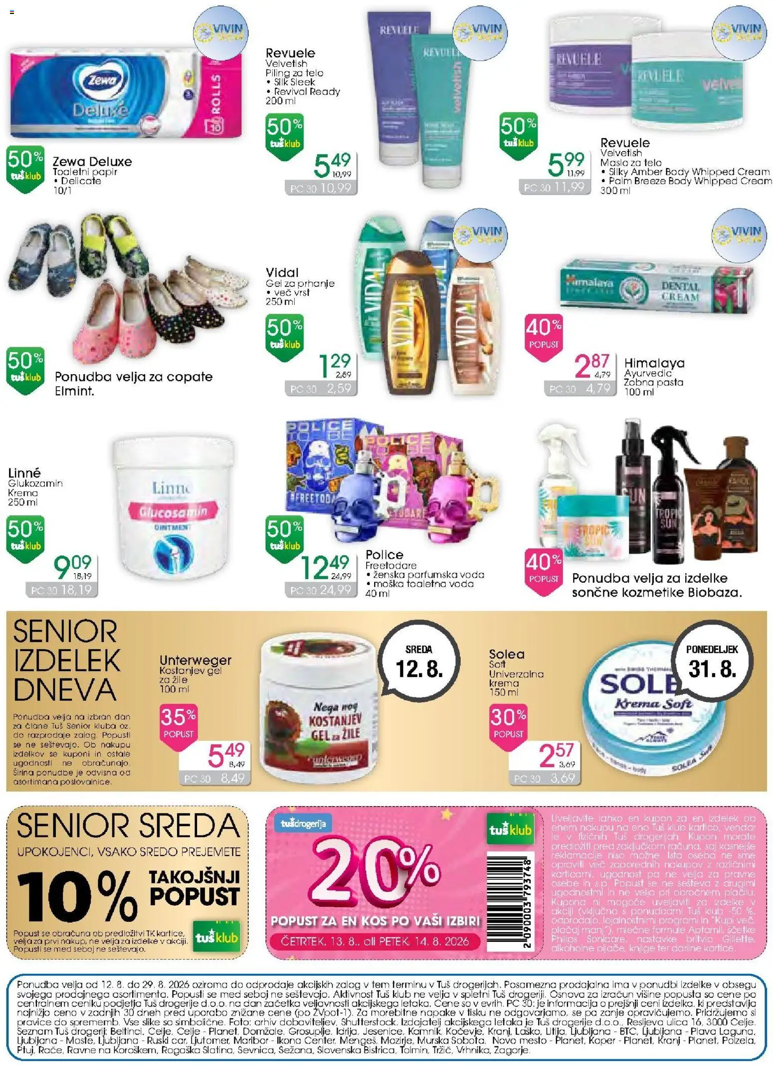 Novi Tuš drogerija katalog ponudbe – veljaven od 12.08.2026 | Stran: 16 | Izdelki: Maslo, Voda, Toaletna voda, Parfumska voda