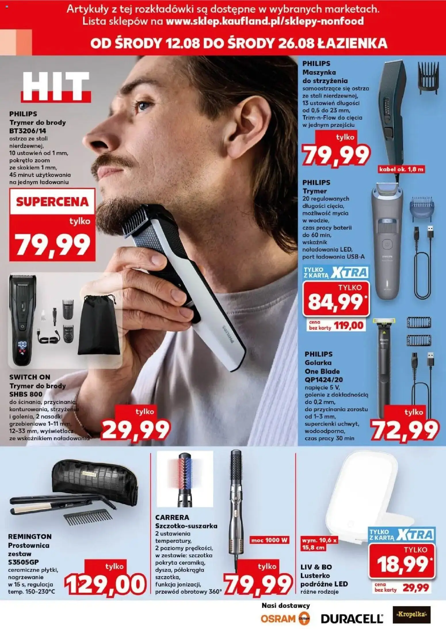 Kaufland - Kaufland Non food ważne do 26.08 od 12.08.2026 - od jutra PDF | Strona: 14 | Produkty: Kabel, Prostownica, Golarka, Szczotka