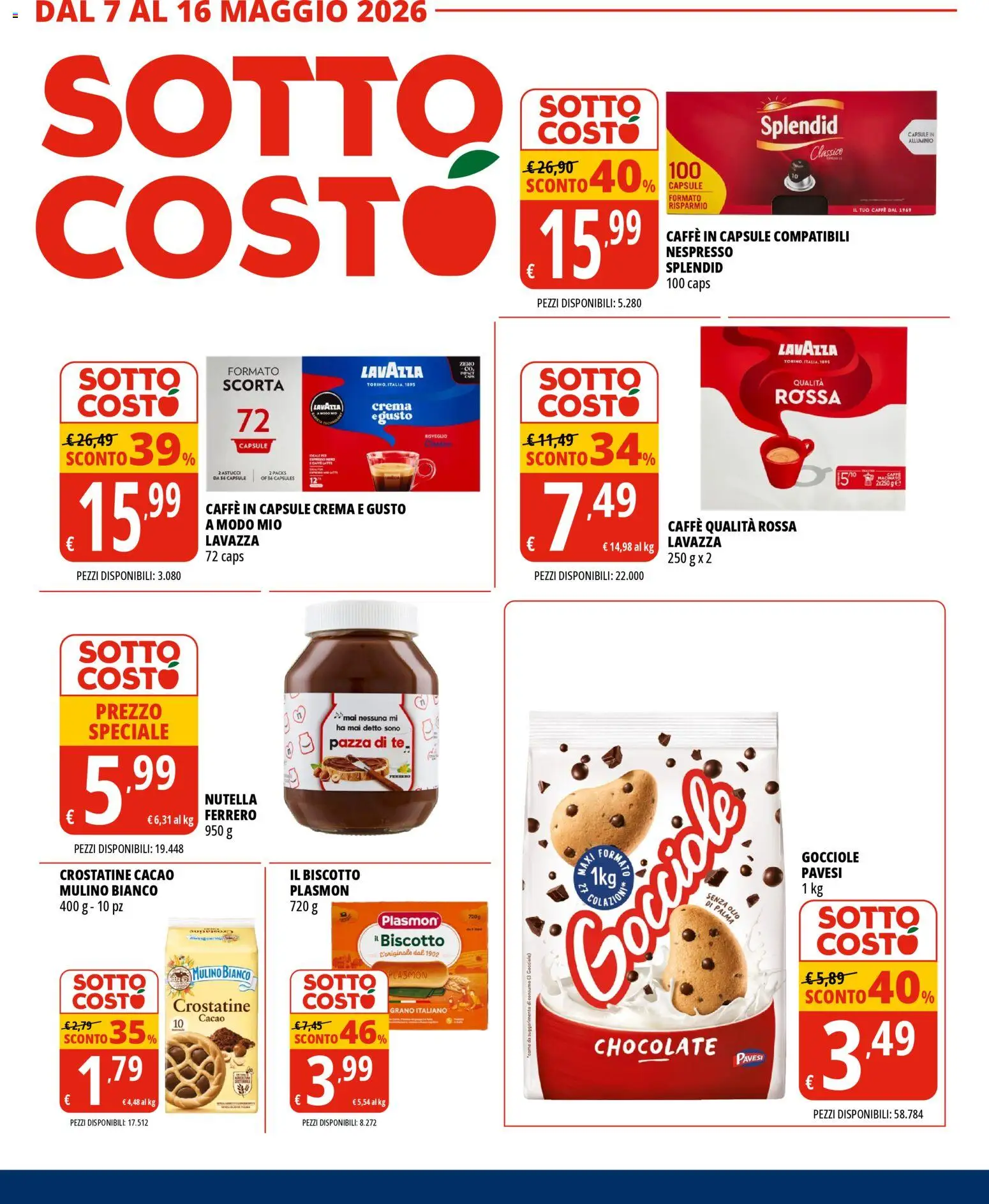 Volantino Tigros del 07.05.2026 | Pagina: 5 | Prodotti: Crema, Tè, Crostatine, Nutella