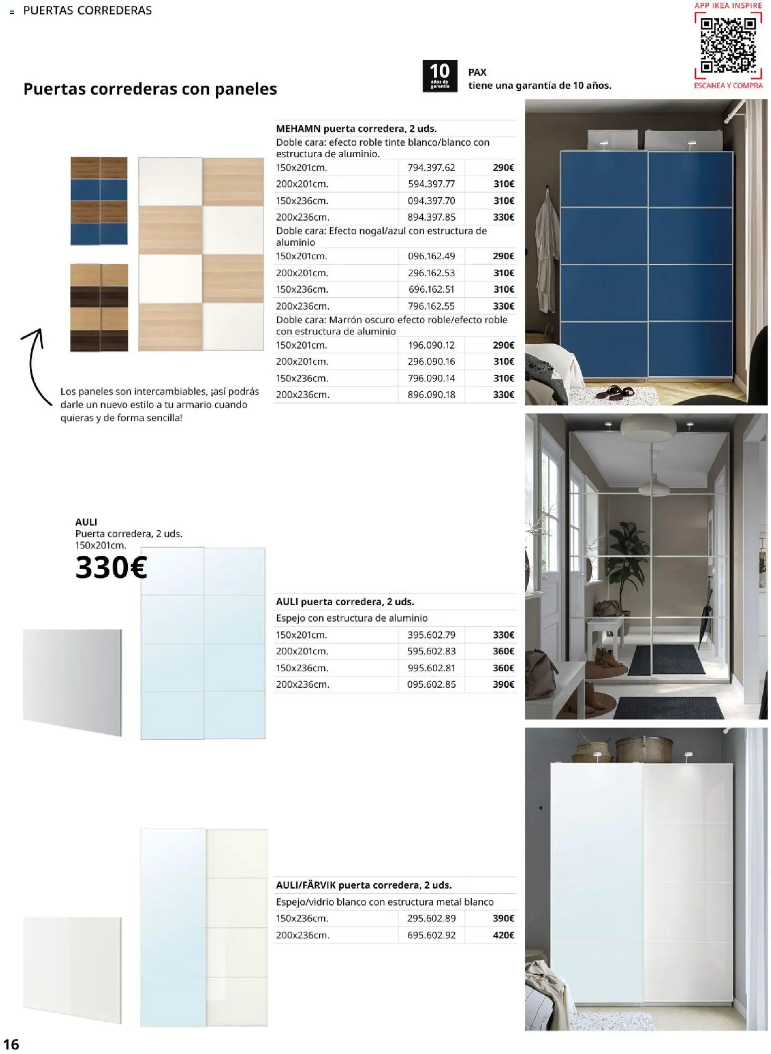 IKEA - Pax │ válido desde el 01/09/2026 | Página: 16 | Productos: Tinte, Armario, Espejo, Puertas