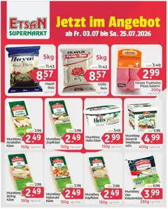 ETSAN Flugblatt ab 03.07.2026 gültig | Seite: 2 | Produkte: Käse, Salami, Pizza, Reis