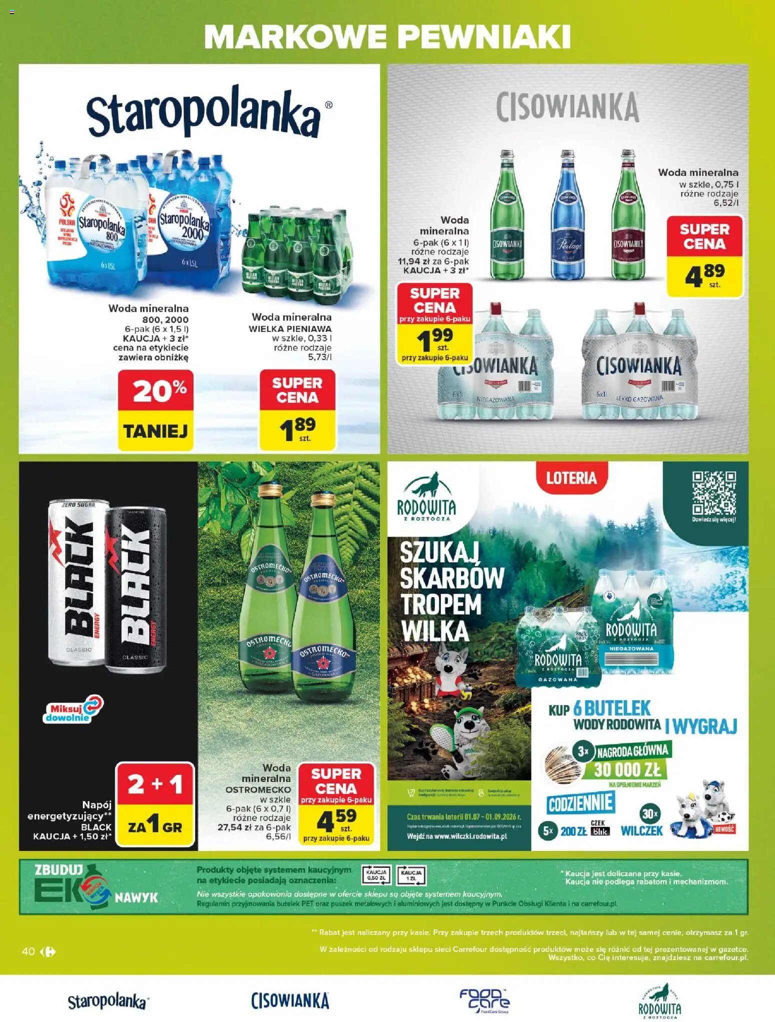 Carrefour gazetka - Markowe pewniaki od 20.07.2026 | Strona: 40 | Produkty: Bell, Woda
