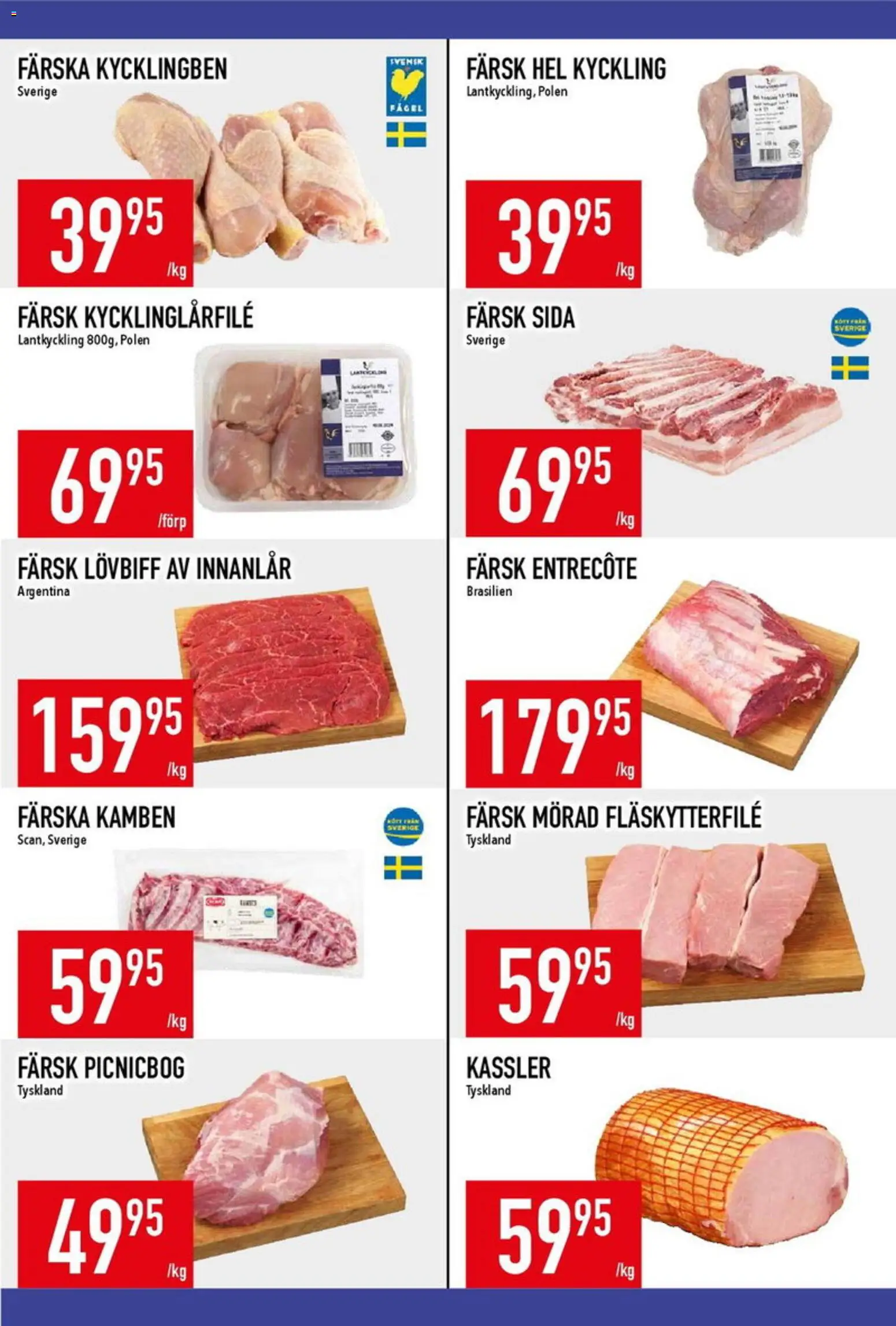 Matdax reklamblad aktuell från 24/08/2026 | Sida: 11 | Produkter: Hel kyckling, Kassler, Lövbiff, Kyckling