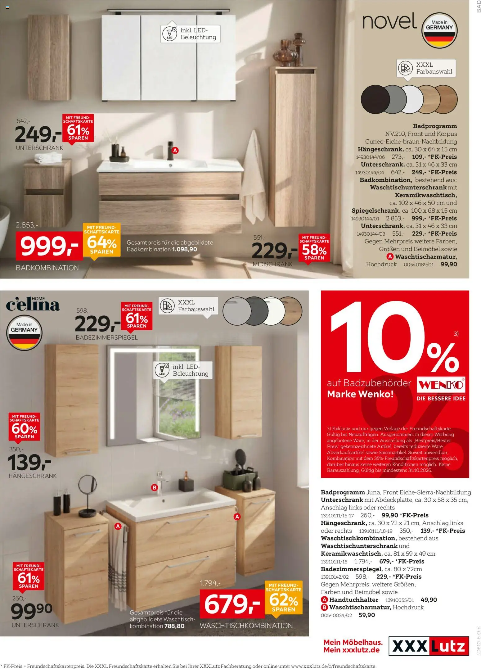 XXXLutz Nr. 1 beim Preis – gültig ab 17.10.2026 | Seite: 25 | Produkte: Handtuchhalter, Spiegelschrank, Hochschrank, Midischrank