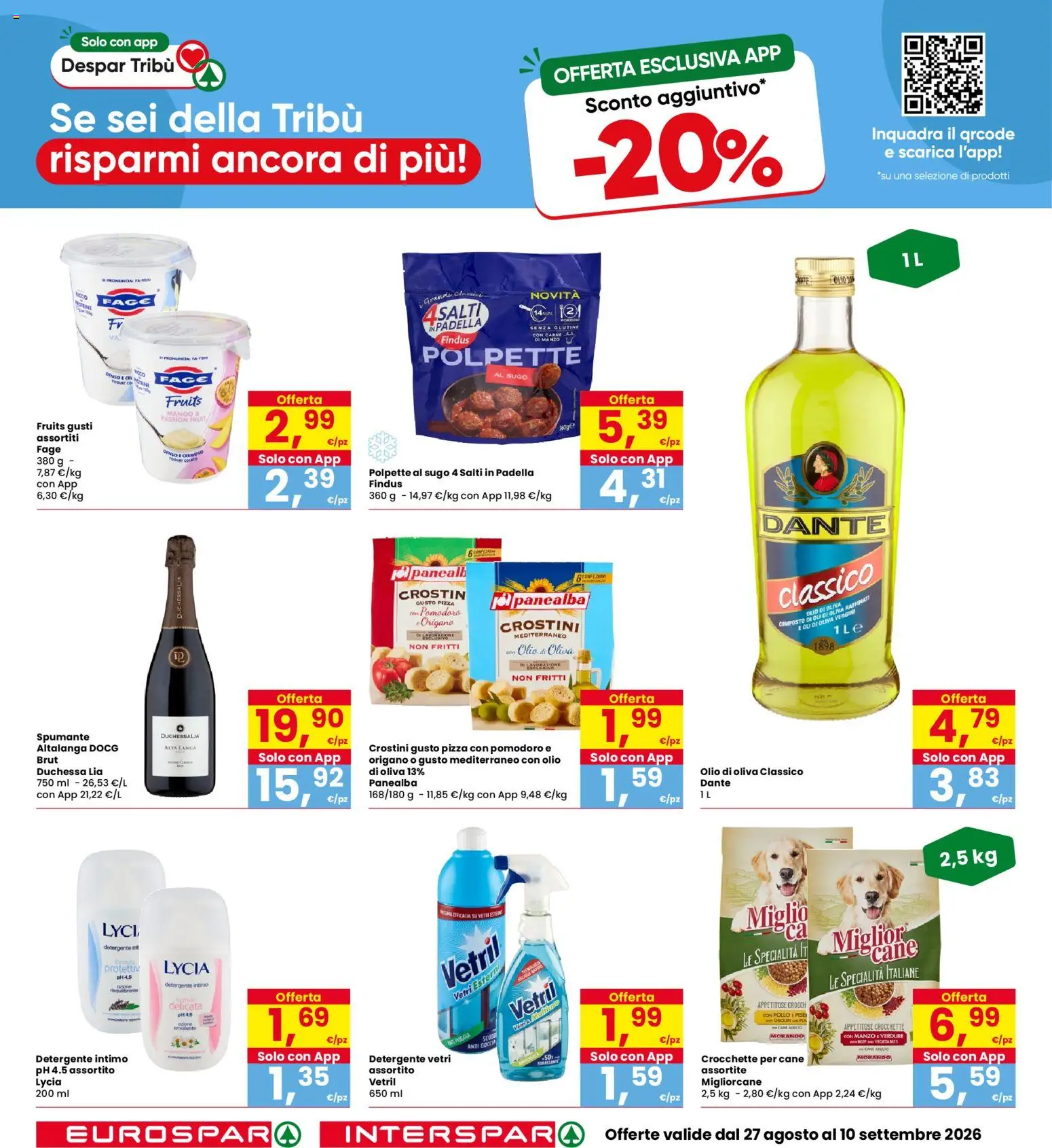 Volantino Interspar del 27/08/2026 | Pagina: 22 | Prodotti: Pollo, Olio, Crocchette, Polpette