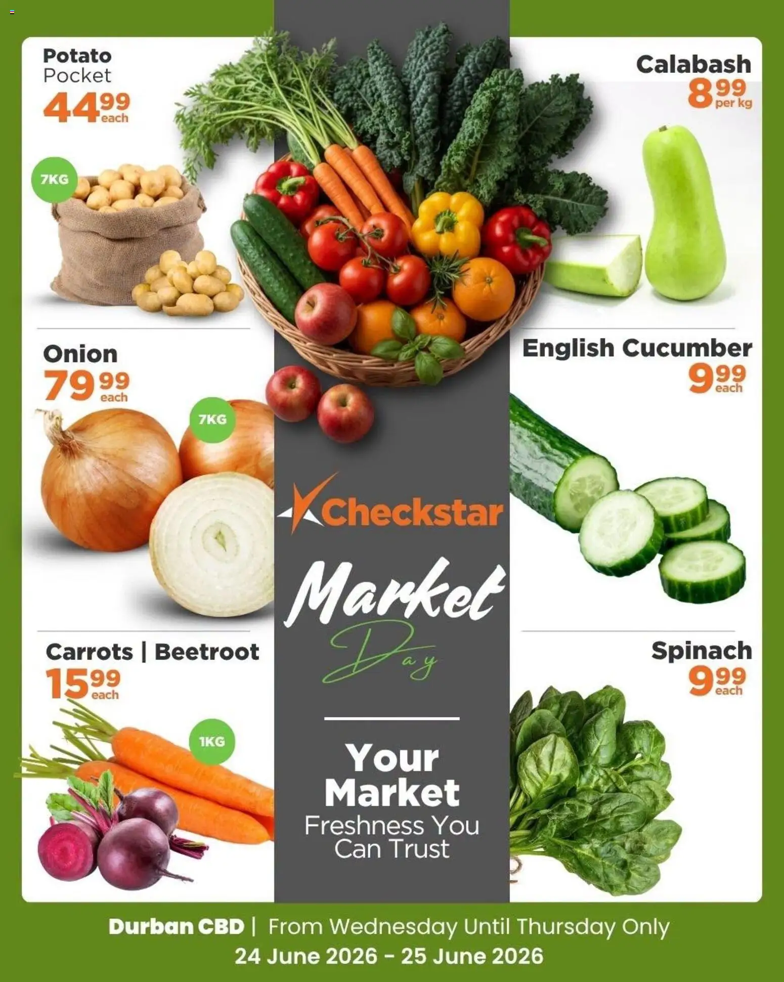 New Check Star catalogue – valid from 24/06/2026 | Page: 1 | Products: Carrots, Peach