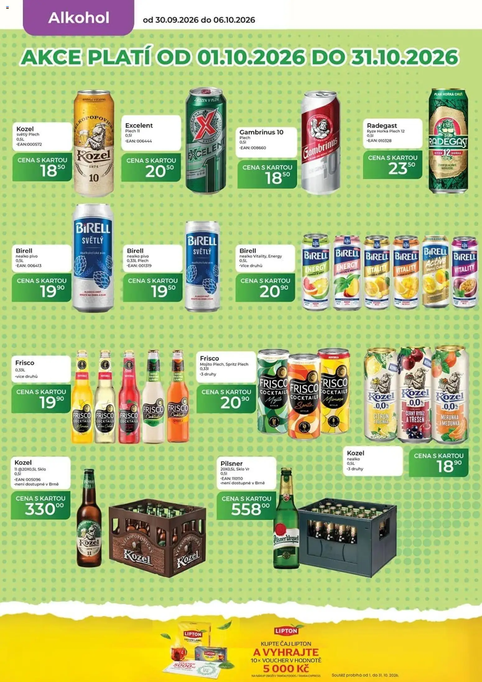 Tamda Foods leták od 30.09.2026 | Strana: 18 | Produkty: Birell, Frisco, Kozel, Citron