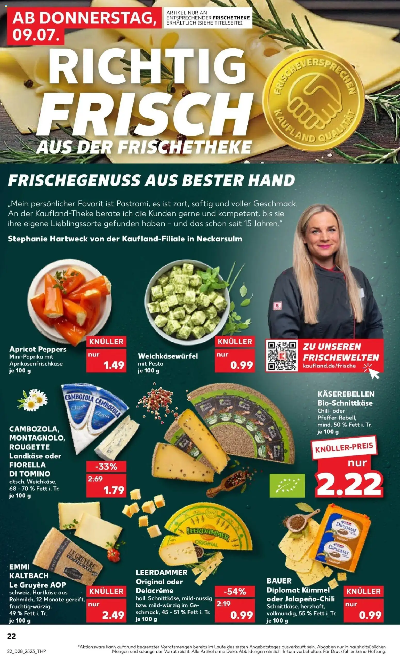Kaufland Prospekt Oppenheim – gültig ab 09.07.2026 | Seite: 22 | Produkte: Leerdammer, Chili