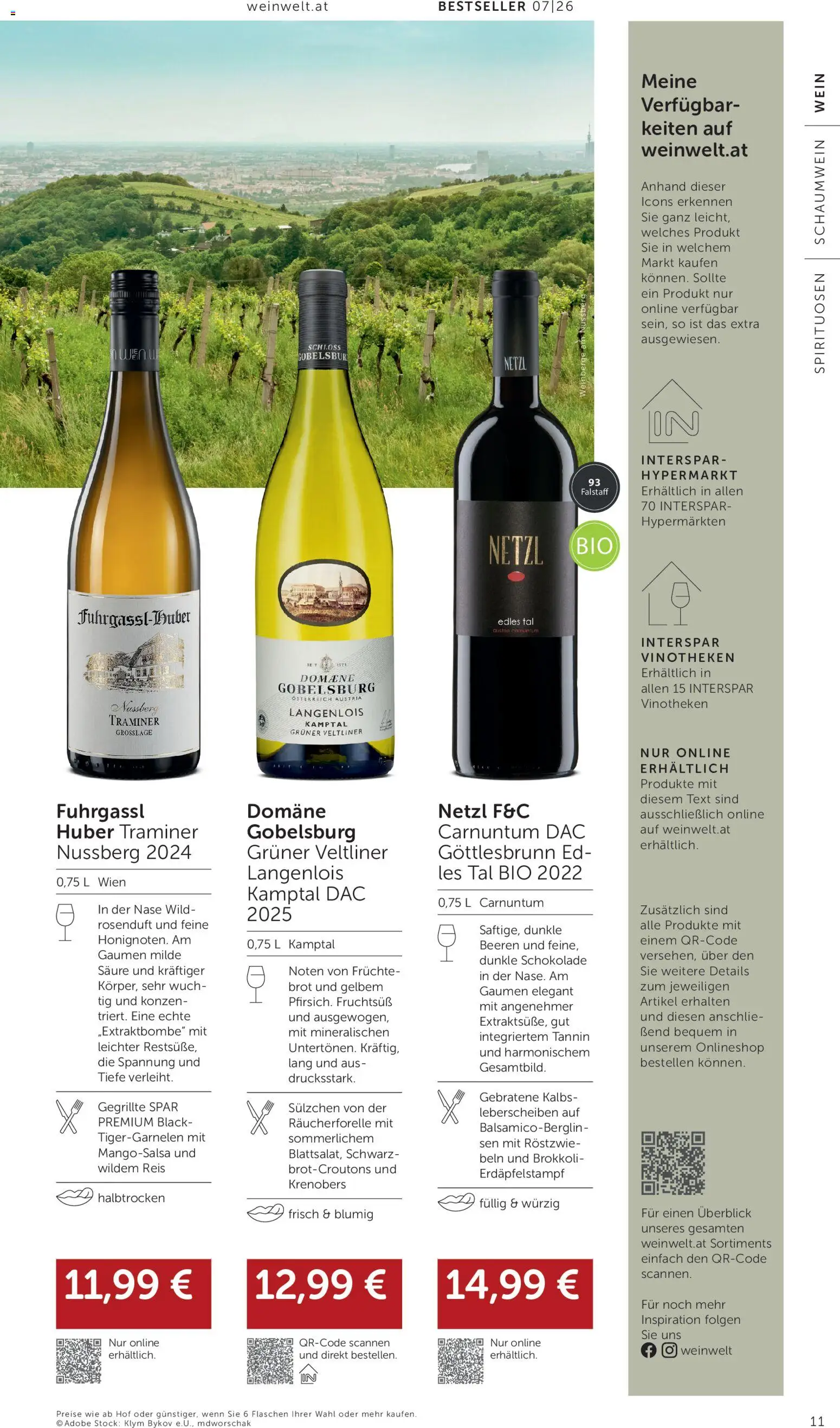 Interspar Wein Welt gültig ab 11.06.2026 | Seite: 11 | Produkte: Brot, Schokolade, Wein, Reis
