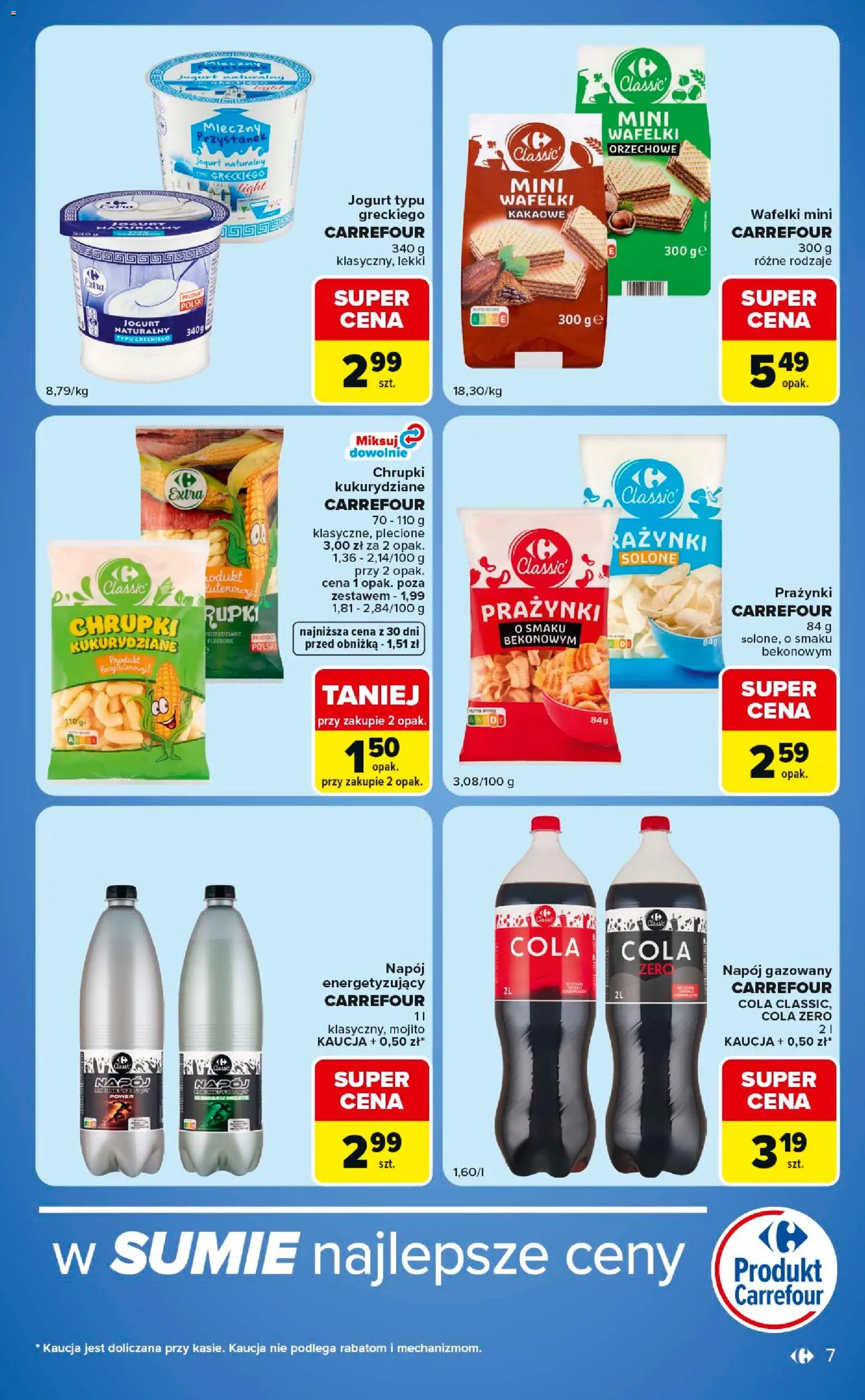 Carrefour gazetka - Express od 04.08.2026 | Strona: 7 | Produkty: Chrupki, Jogurt naturalny, Wafelki, Jogurt