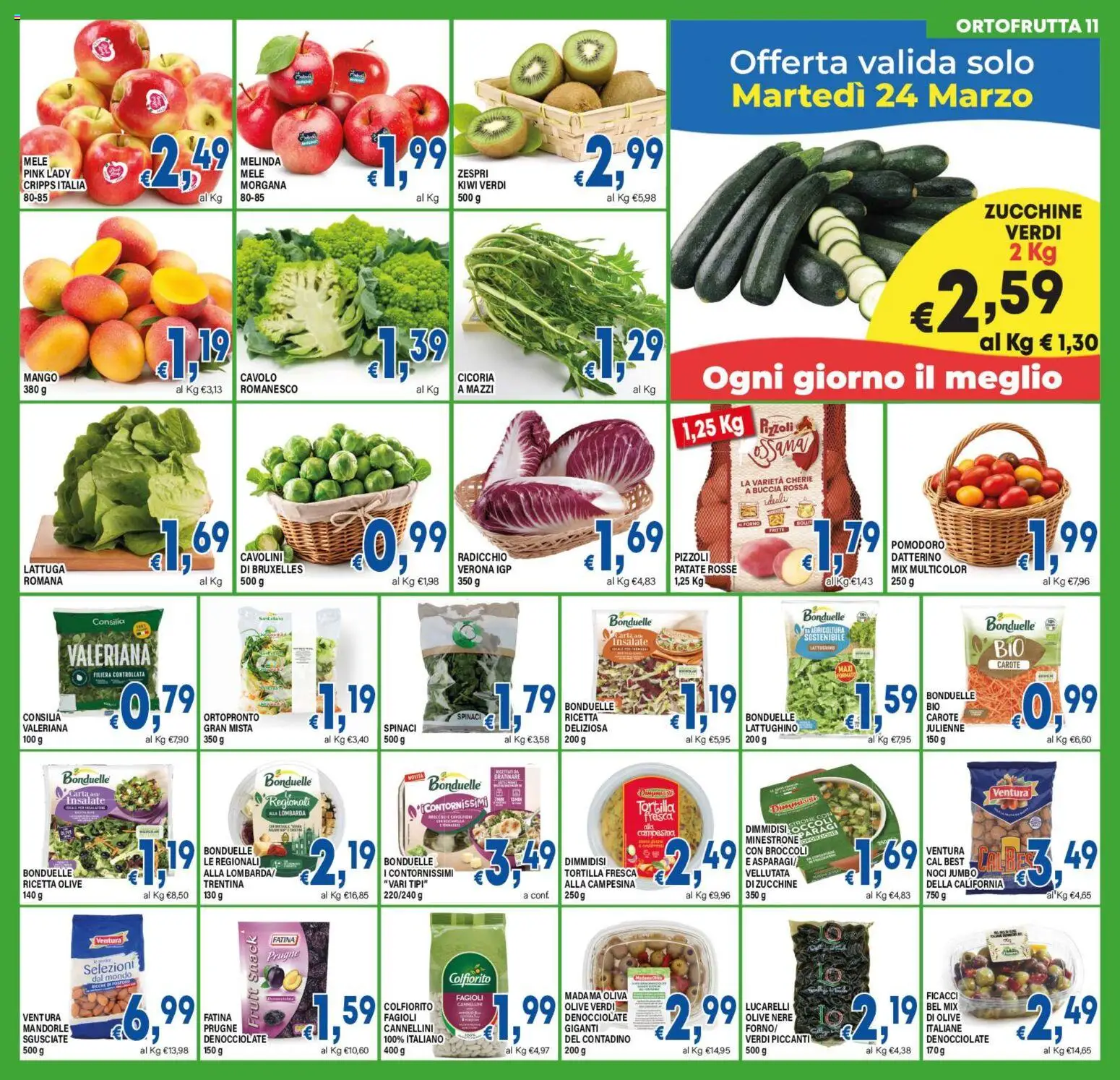 Volantino DEM del 17.03.2026 | Pagina: 11 | Prodotti: Minestrone, Fagioli, Noci, Mandorle