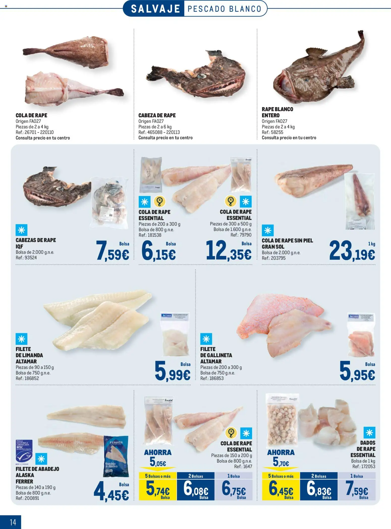 Makro Pescados │ válido desde el 06/07/2026 | Página: 14 | Productos: Pescado, Bolsa, Filete