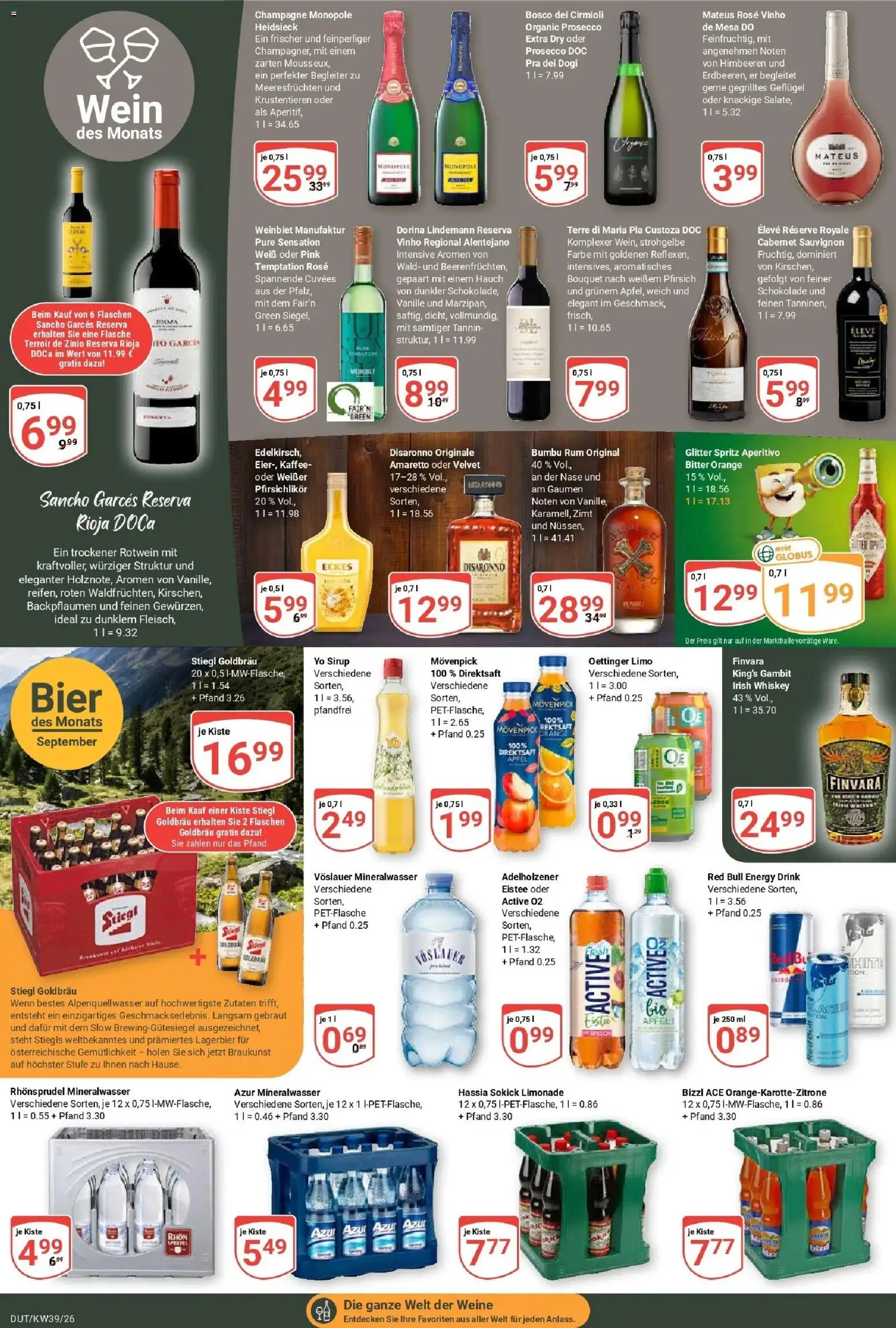 Globus Prospekt Wetzlar-Dutenhofen (ab 21.09.2026) » Angebote online | Seite: 22 | Produkte: Äpfel, Limonade, Sirup, Mineralwasser
