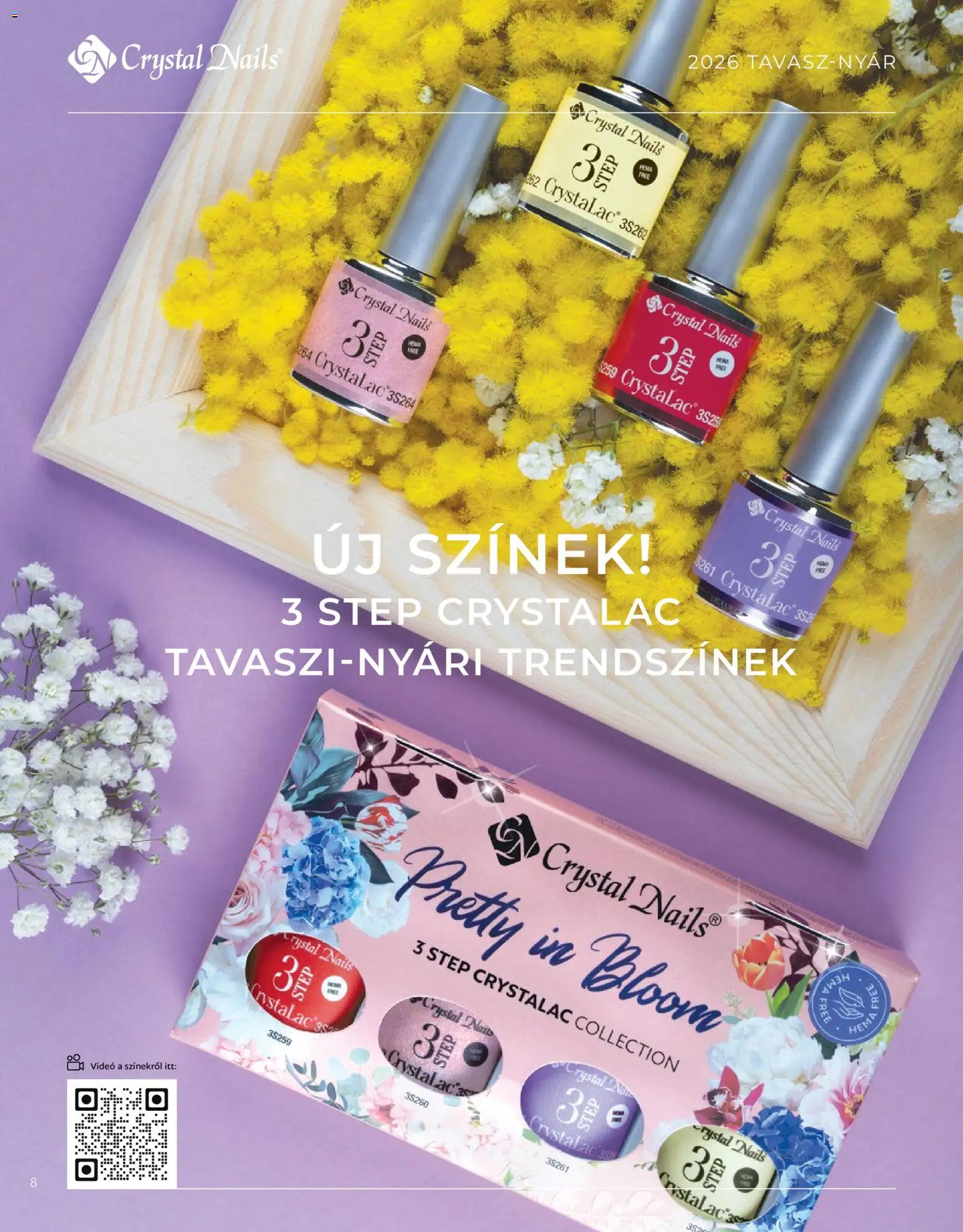 Crystal Nails akciós ujság - amely érvényes a következő dátumtól: 09.03.2026 | Oldal: 8 | Termékek: Videó