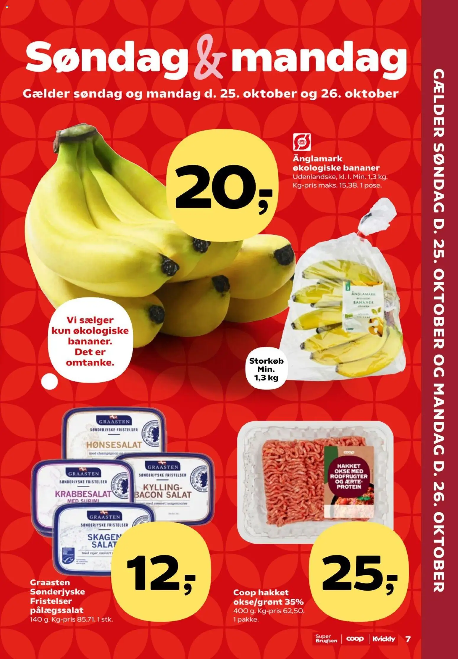 Kvickly tilbudsavis – gyldig fra 23/10/2026 | Side: 7 | Produkter: Champignon, Bananer, Rejer, Rodfrugter