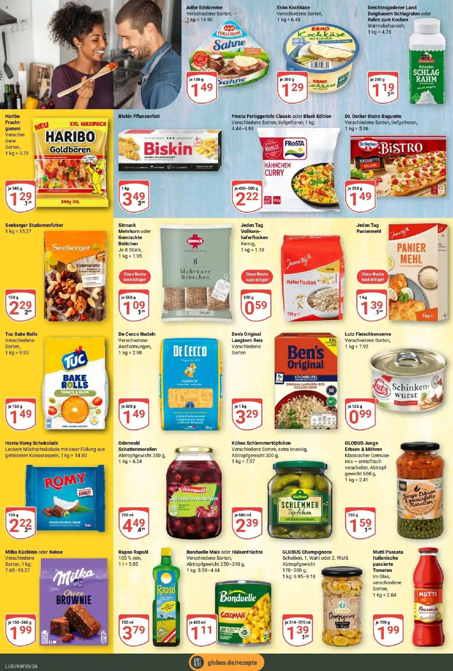 Globus Prospekt Ludwigshafen-Oggersheim (ab 21.09.2026) » Angebote online | Seite: 19 | Produkte: Haribo, Schokolade, Gemüse, Kekse
