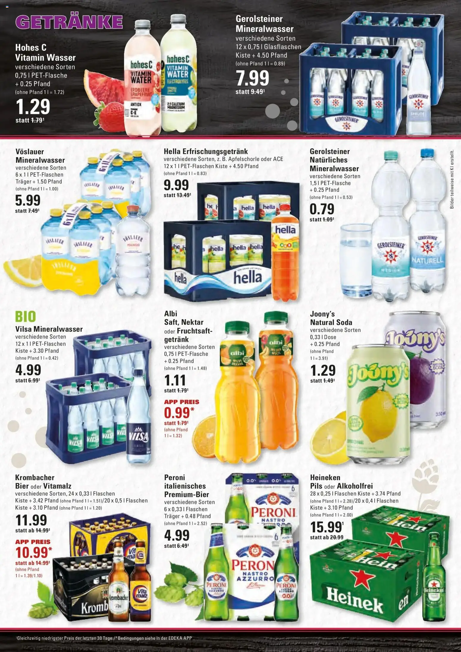 Edeka Prospekt Hamburg (ab 19.10.2026) » Angebote Online | Seite: 14 | Produkte: Wasser, Hella, Krombacher, Fruchtsaft