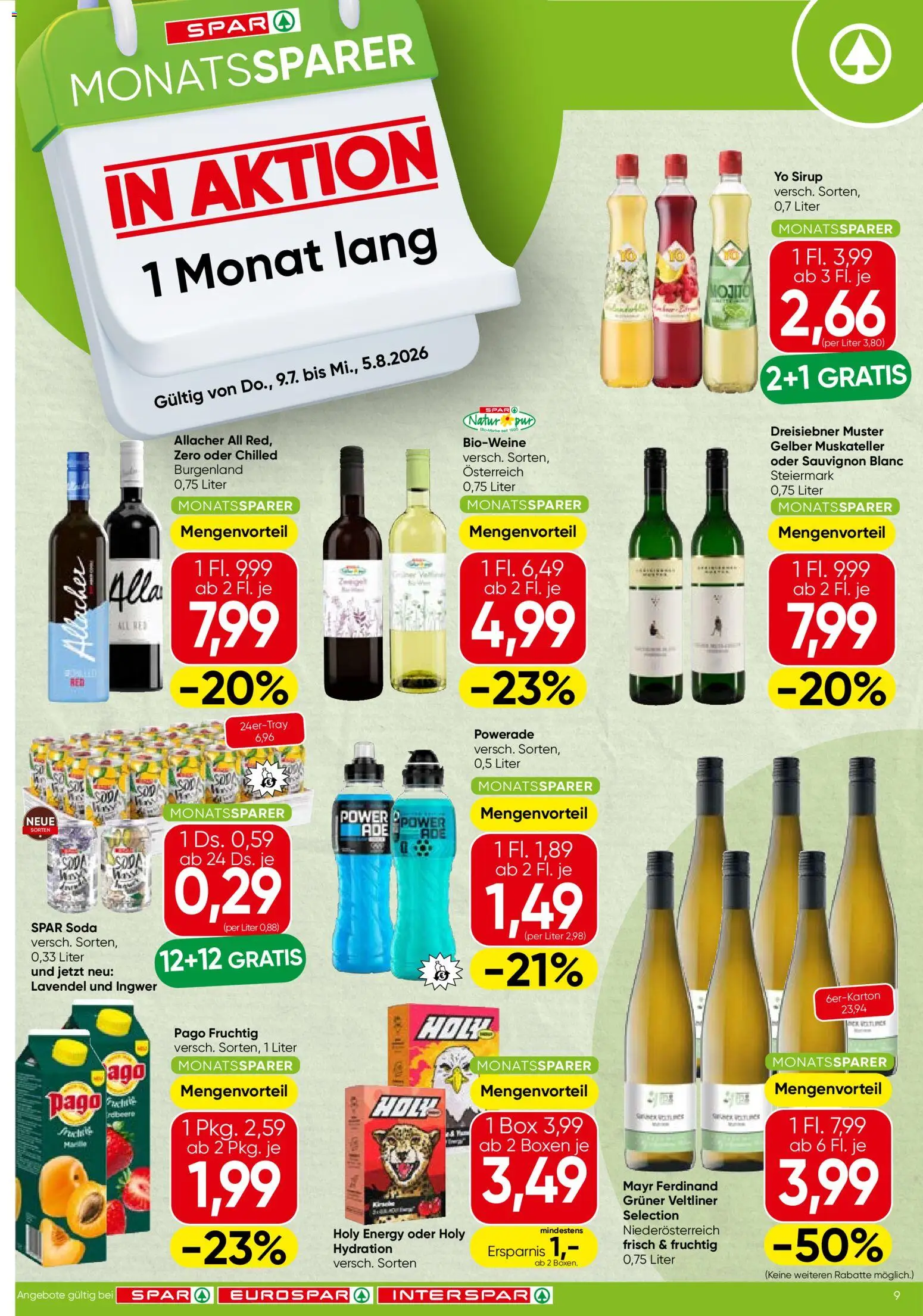 Spar Flugblatt - Wien gültig ab 09.07.2026 | Seite: 9 | Produkte: Box