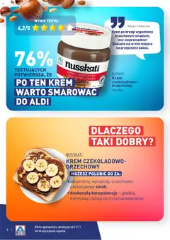 Pogląd oferty "nusskati KREM Z ORZECHAMI LASKOWYMI I KAKAO, Krem czekoladowo-orzechowy. Słoik 400 g" - ważna od 04.11.2024 | Strona: 8