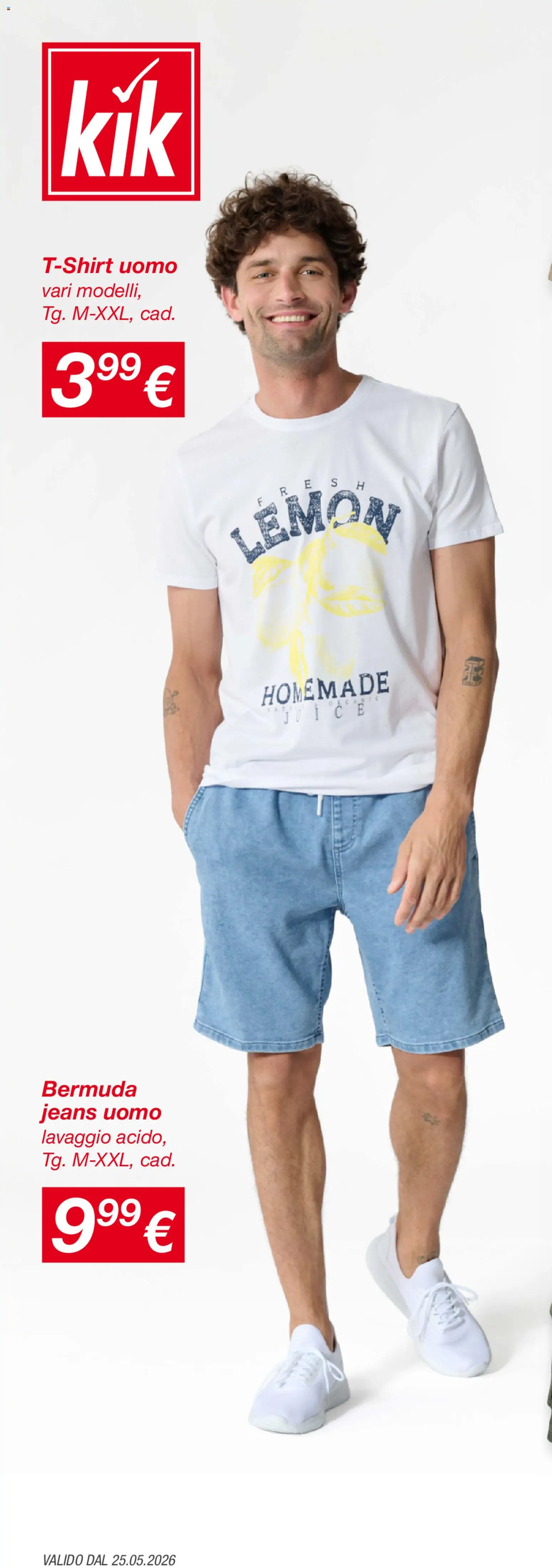 Volantino KiK del 25.05.2026 | Pagina: 18 | Prodotti: Bermuda, Jeans