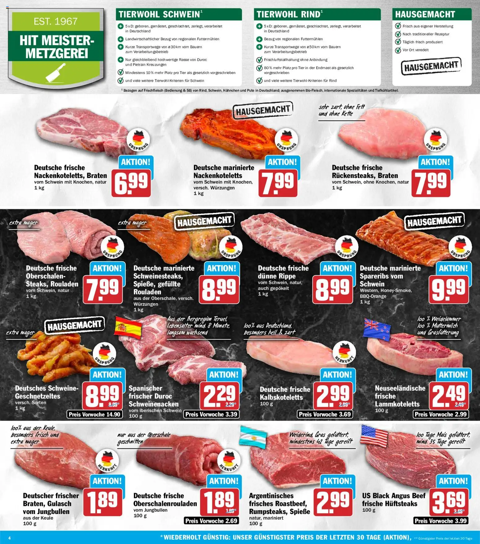 HIT Prospekt – gültig ab 10.08.2026 | Seite: 4 | Produkte: Pute, Mais, Schweinenacken, Gulasch