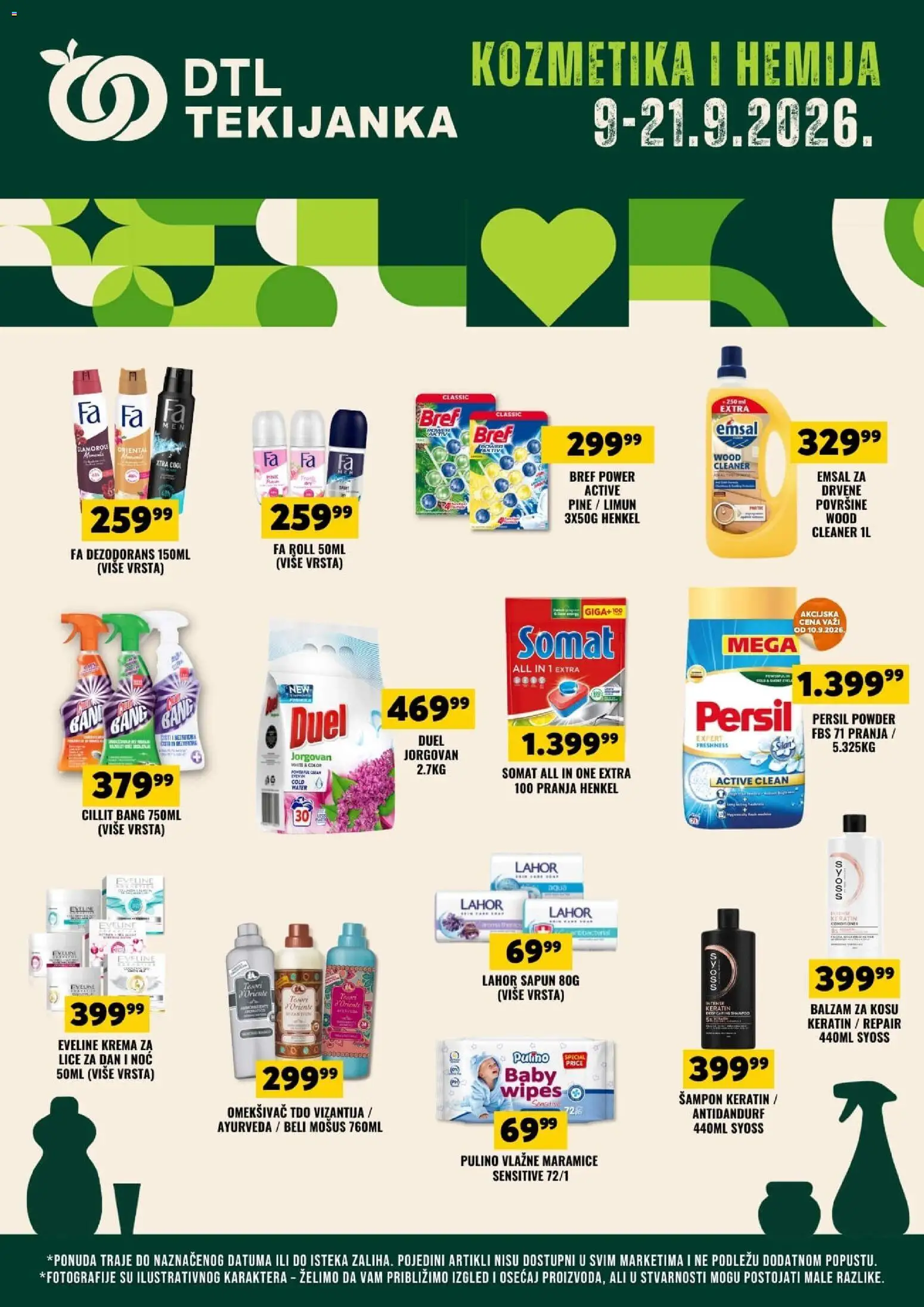 Tekijanka katalog - važi od 09.09.2026 | Strana: 1 | Proizvode: Maramice, Syoss, Šampon, Persil
