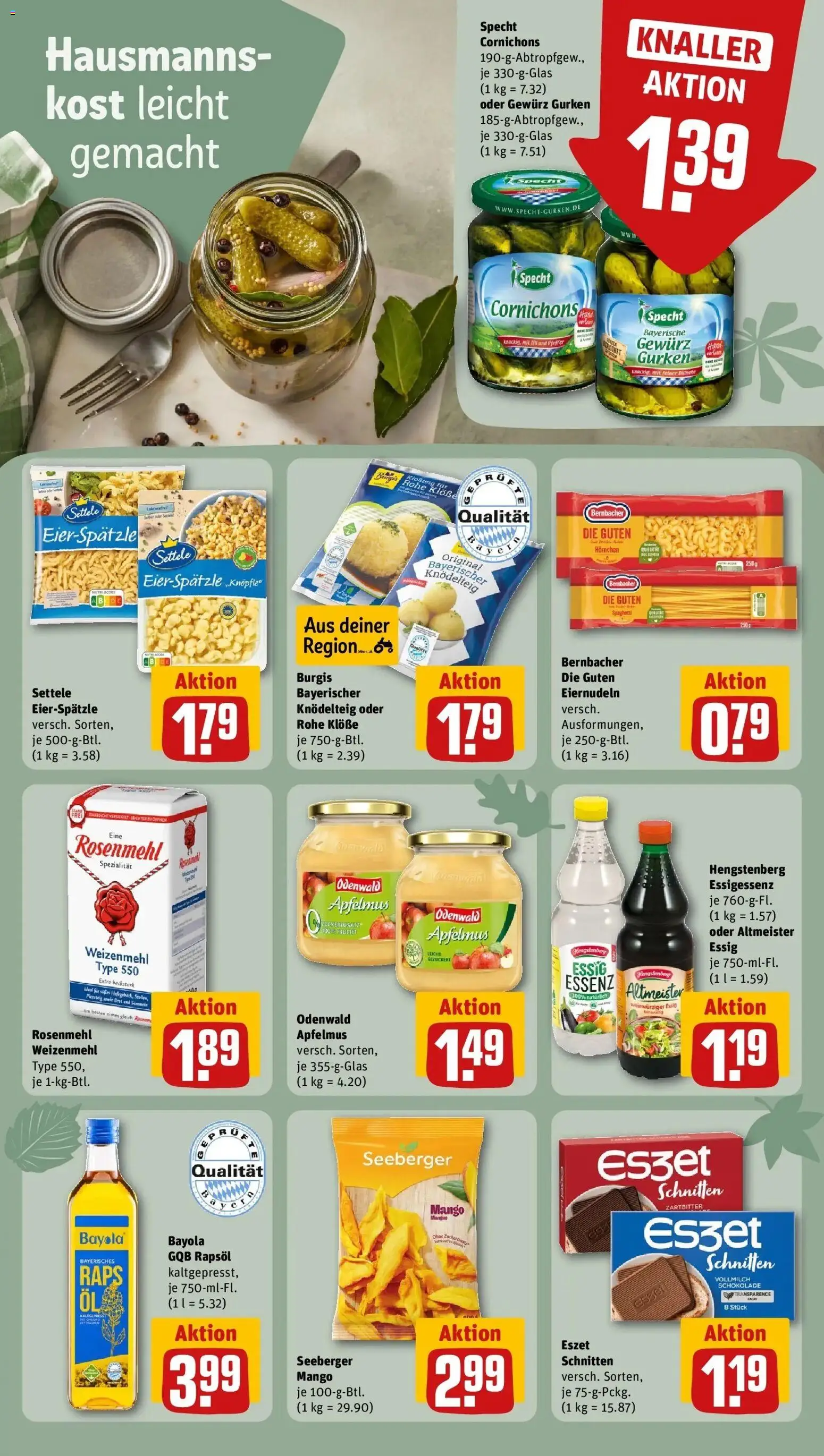 REWE Prospekt ab 14.09.2026 zum Blättern » Angebote | Seite: 21 | Produkte: Schokolade, Spaghetti, Rapsöl, Weizenmehl