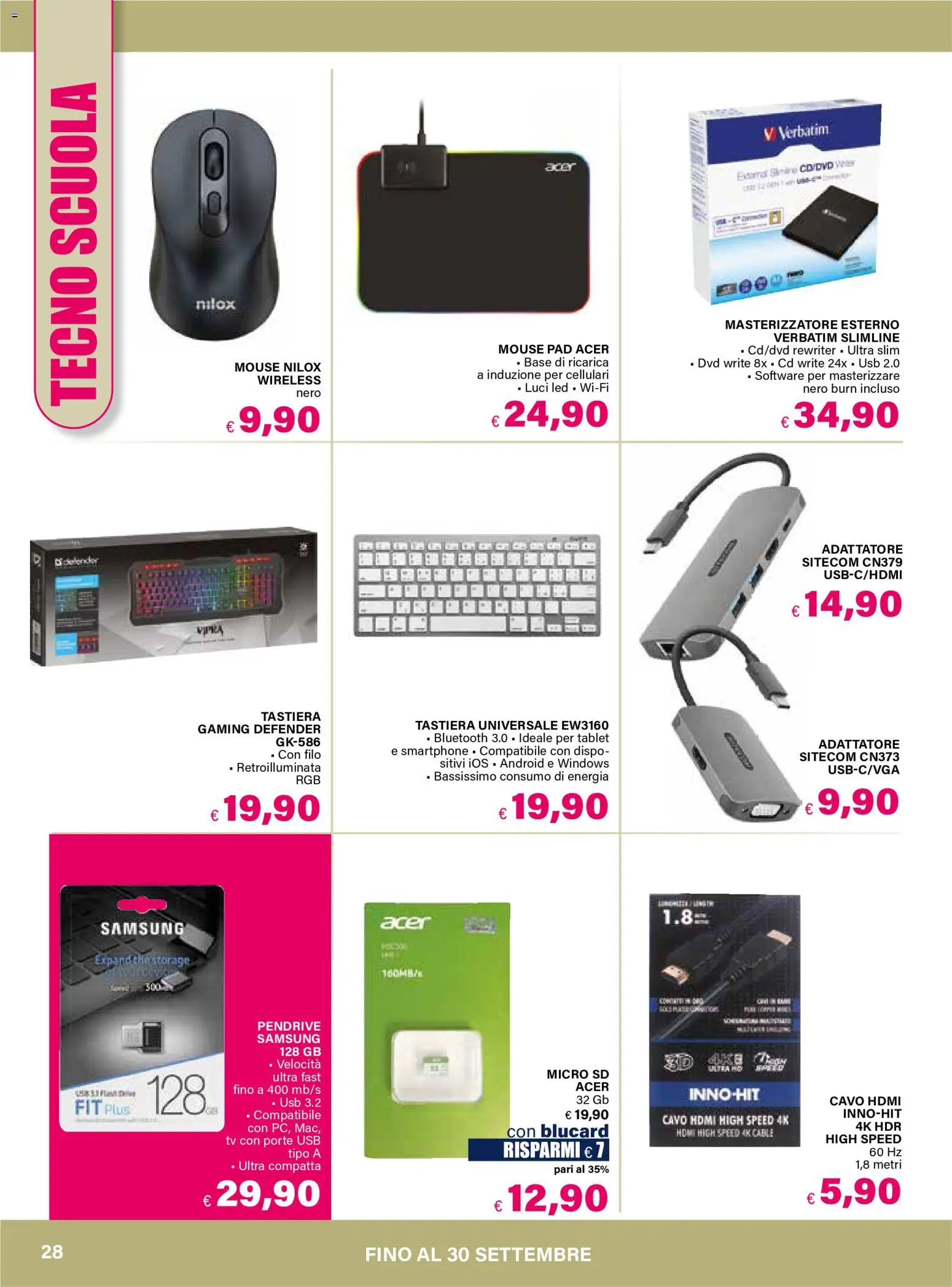 Volantino Il Gigante del 06/08/2026 | Pagina: 28 | Prodotti: Smartphone, Tablet, Cavo, USB