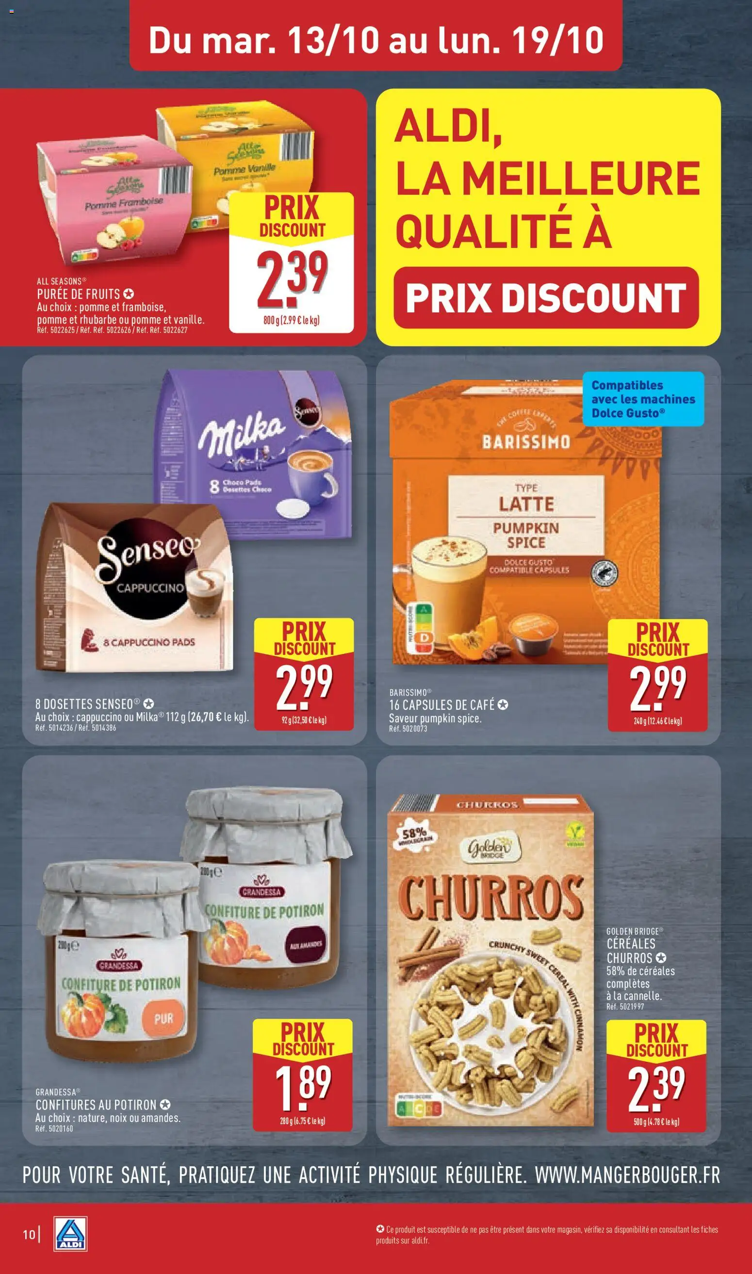 {H1} | Page: 12 | Produits: Senseo, Potiron, Confiture, Churros