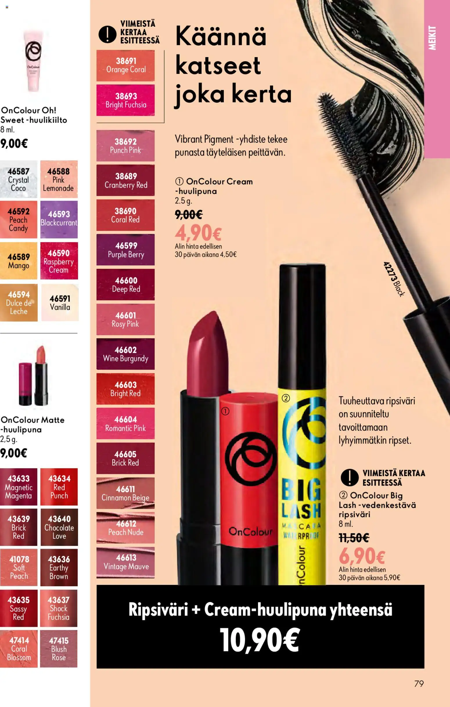 Oriflame tarjoukset – voimassa 26/08/2026 alkaen | Sivu: 79 | Tuotteet: Mango, Ripsiväri, Huulipuna, Huulikiilto