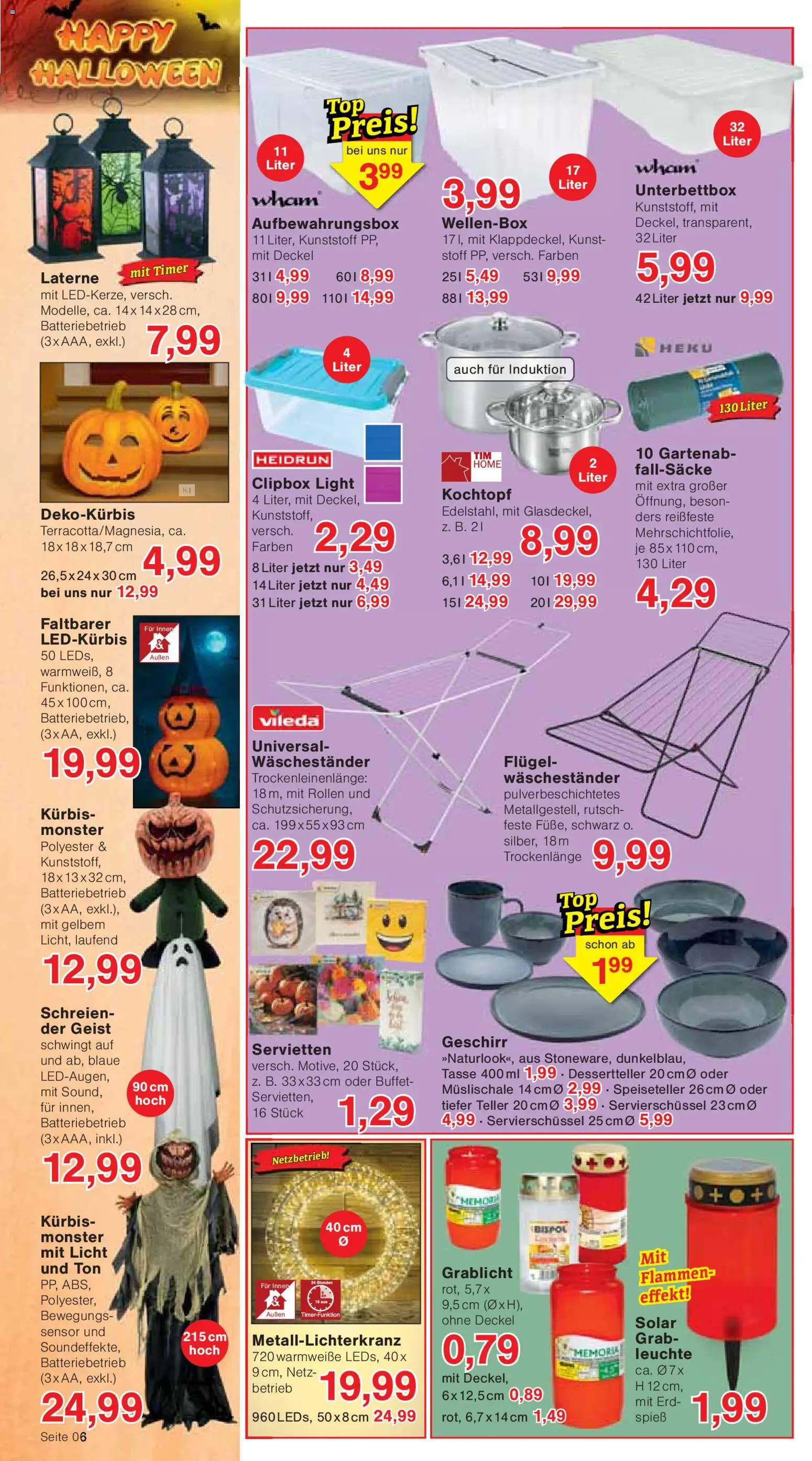 Wiglo Wunderland Prospekt – gültig ab 14.09.2026 | Seite: 10 | Produkte: Monster, Kürbis, Waschestander