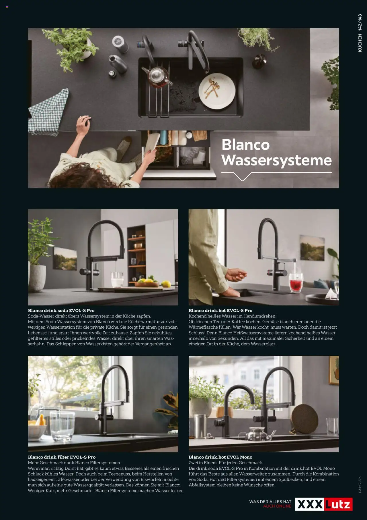 XXXLutz Die neuen Küchentrends gültig ab 08.04.2024 | Seite: 143 | Produkte: Wasser, Gemüse, Kaffee, Tee