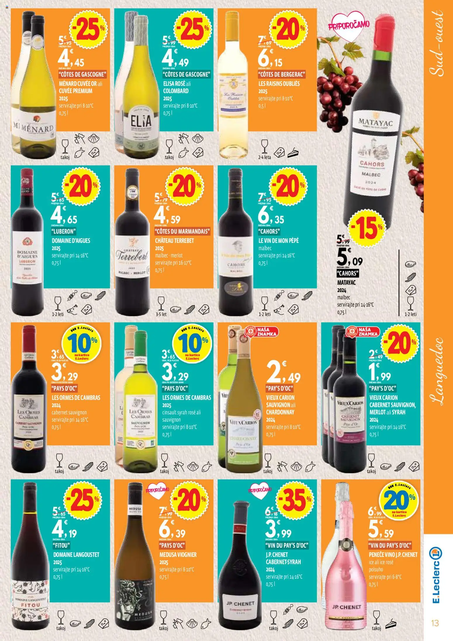 Novi E.leclerc katalog ponudbe – veljaven od 13.10.2026 | Stran: 13 | Izdelki: Vino