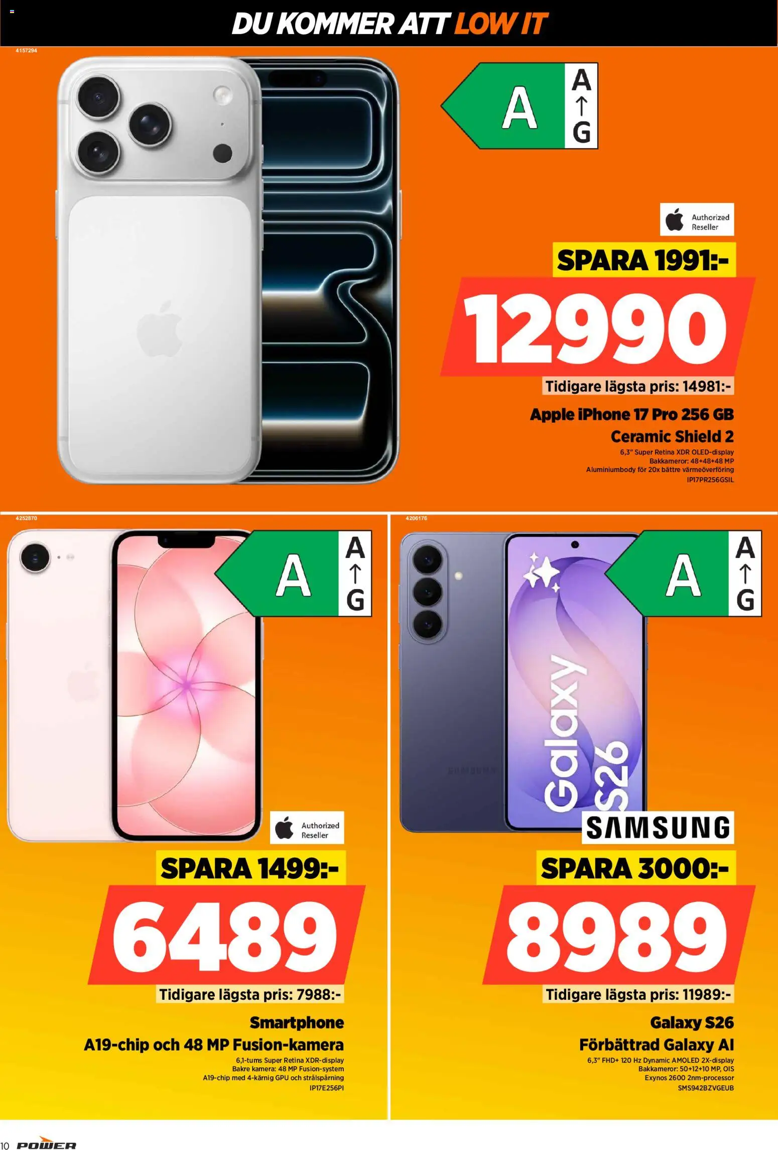 Power reklamblad aktuell från 01.06.2026 | Sida: 10 | Produkter: Äpple, Smartphone, Kamera