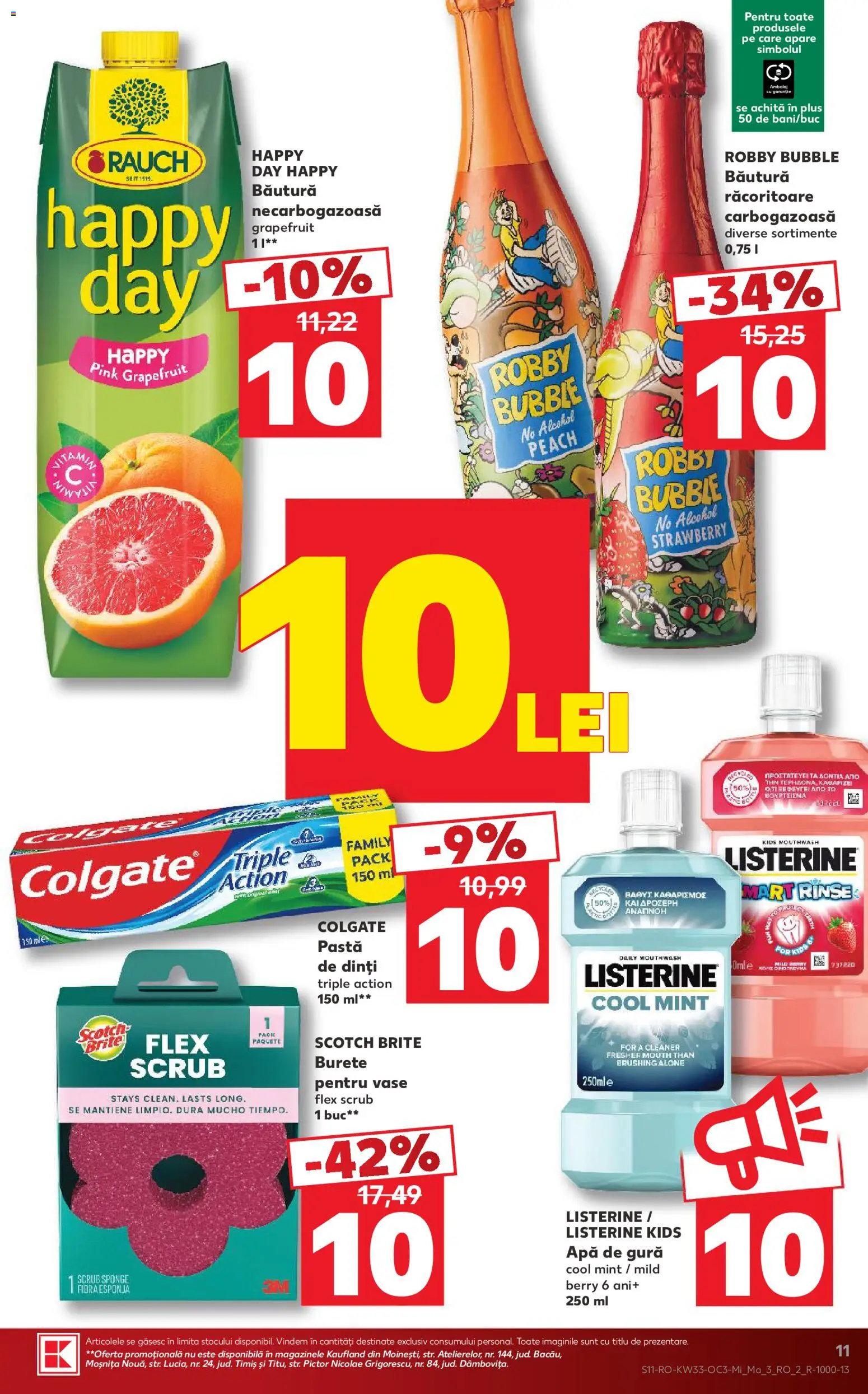 Noul catalog Kaufland – valabil de la 12.08.2026 | Pagină: 11 | Produse: Scrub, Vase, Grapefruit, Burete