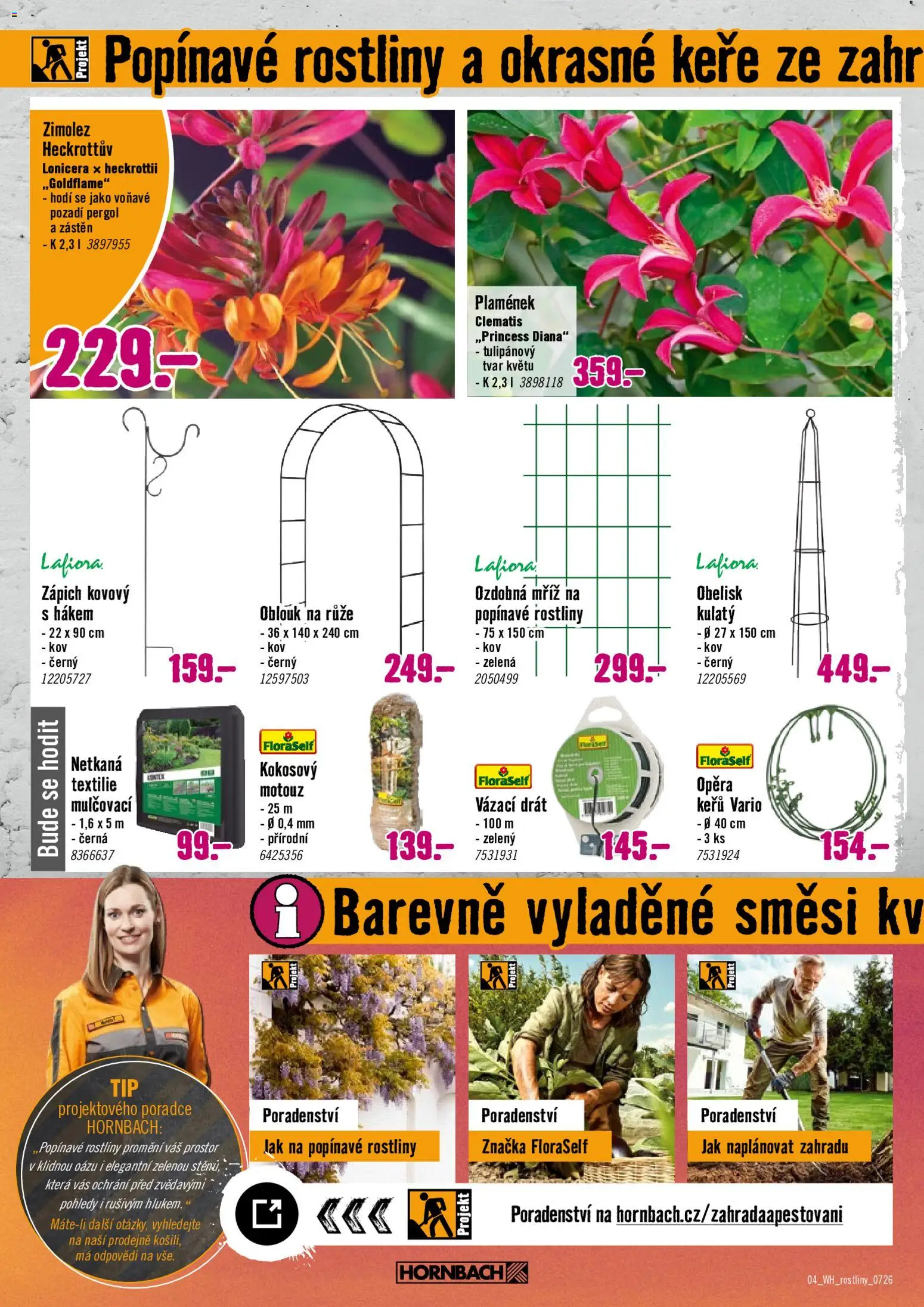 HORNBACH leták - Letničky od 15.07.2026 | Strana: 4 | Produkty: Zápich, Rostliny, Oblouk na růže