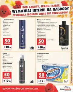 Pogląd oferty "Intermarche gazetka - Interki" - ważna od 03.09.2026 | Strona: 29 | Produkty: Papier toaletowy, Szampon do włosów, Odżywka, Odżywka do włosów