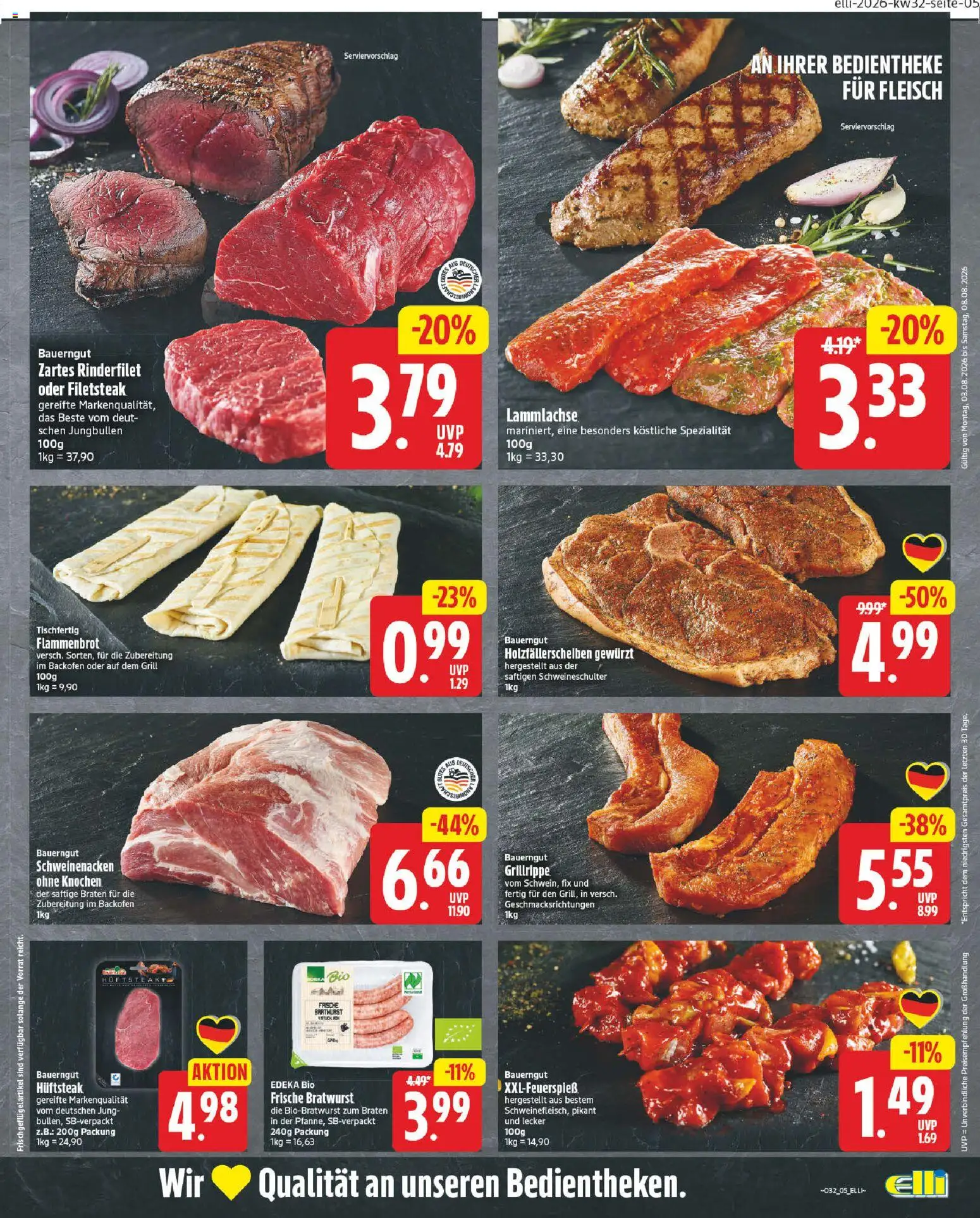 Elli Markt Prospekt Gütersloh – gültig ab 03.08.2026 | Seite: 5 | Produkte: Grill, Schweinenacken, Backofen, Fleisch