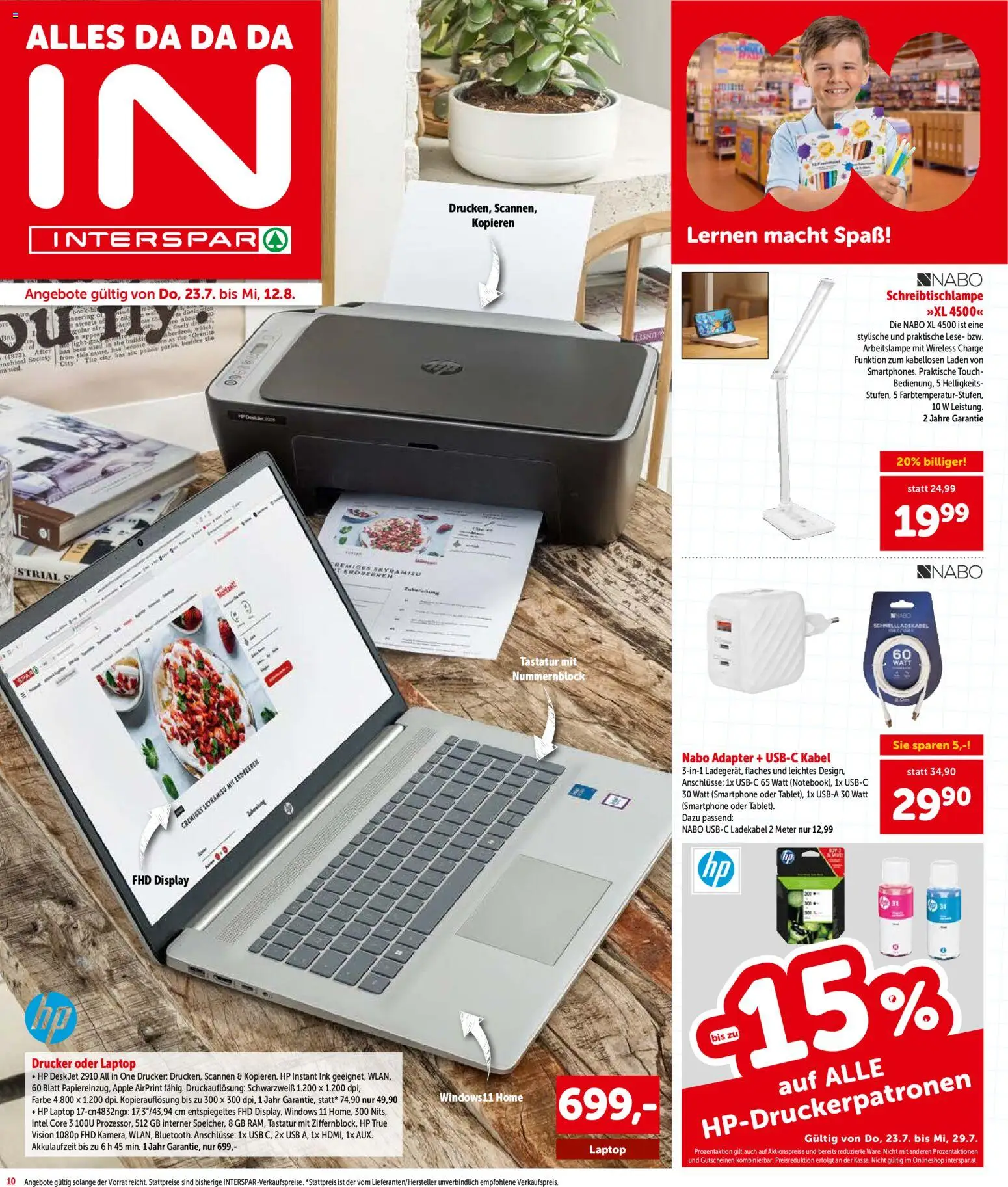 Interspar - Broschüre gültig ab 23.07.2026 | Seite: 11 | Produkte: Smartphone, Drucker, Kabel, Apple
