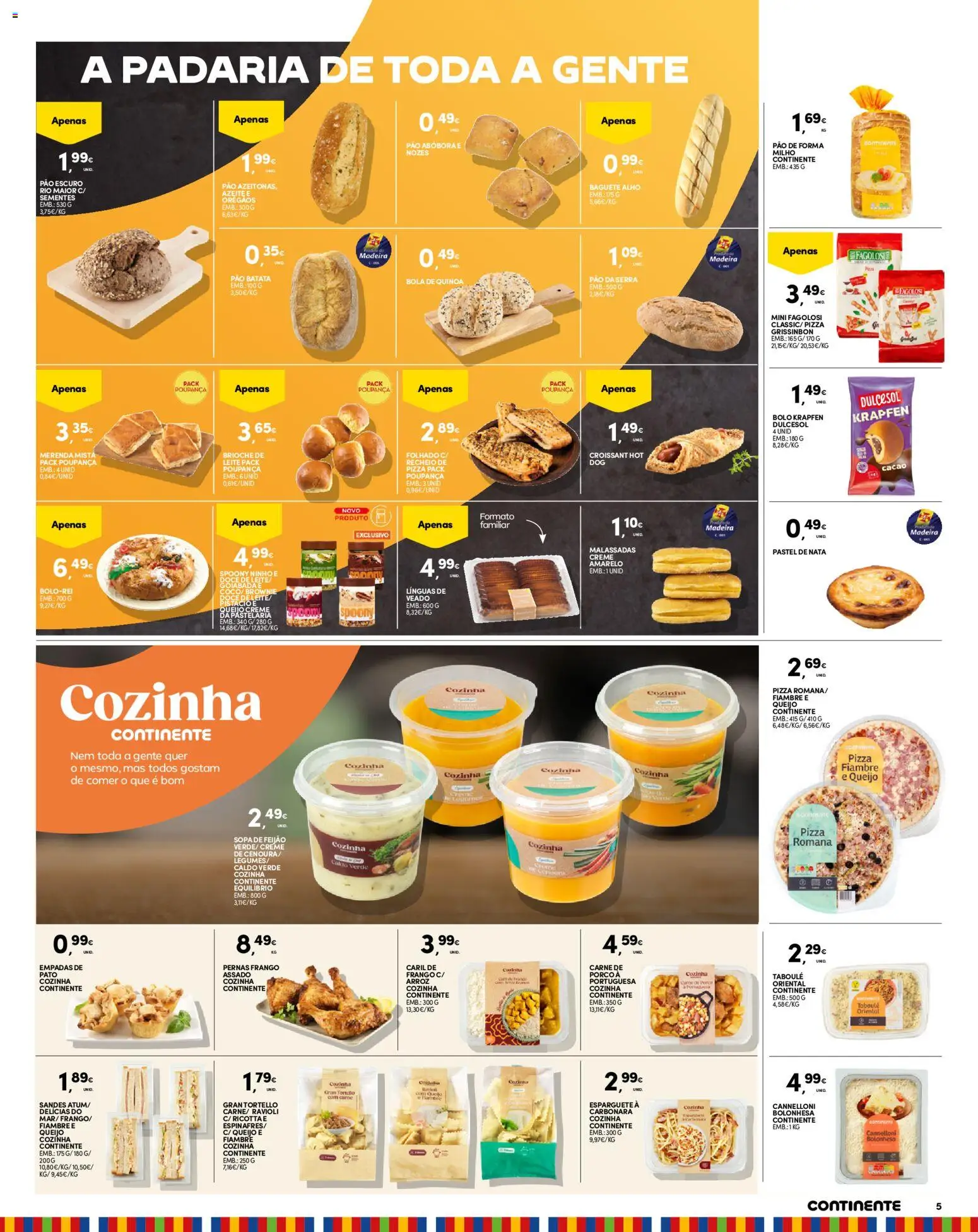 Continente folheto Açores │ válido de 06/10/2026 | Página: 5 | Produtos: Brioche, Caldo, Abóbora, Milho