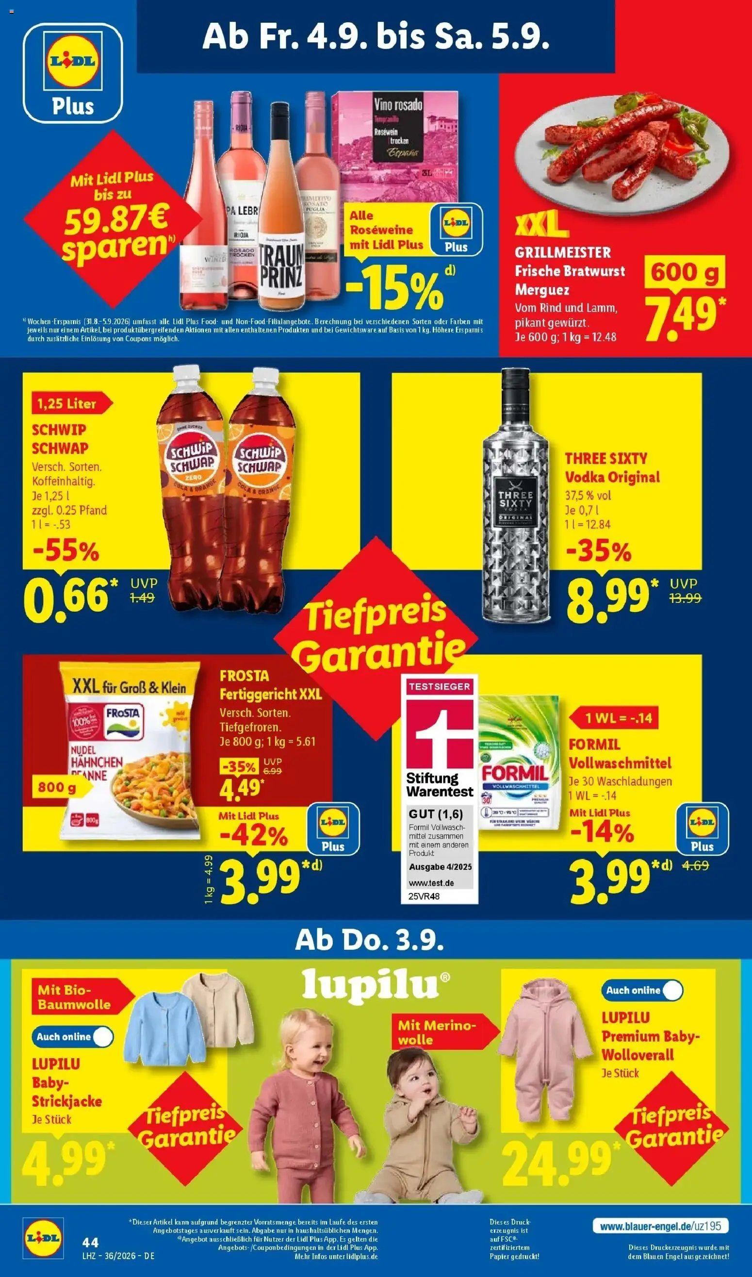 Lidl Prospekt Zülpich (ab 31.08.2026) zum Blättern » Angebote | Seite: 76 | Produkte: Cola, Schwip schwap, Vodka, Strickjacke